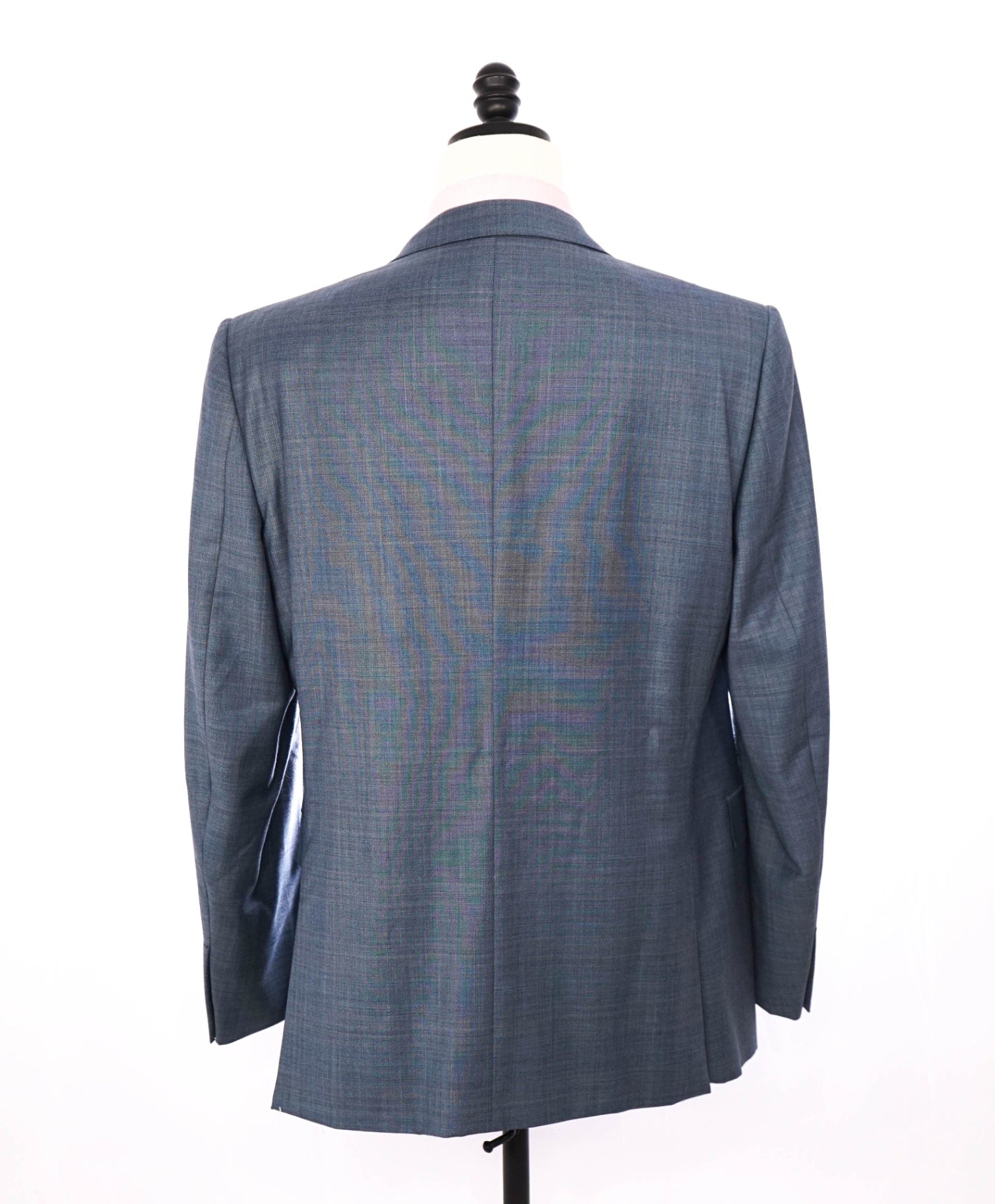 $4,090 ZEGNA - Steel Blue Crosshatch TROFEO Wool Suit - 44R
