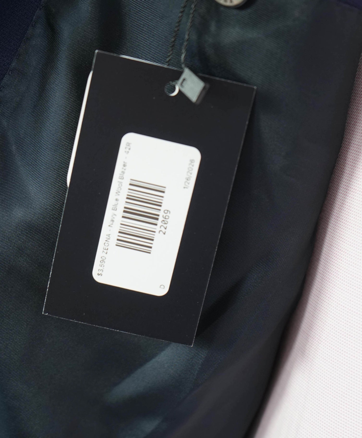 $3,590 ZEGNA - Navy Blue Wool Blazer - 42R