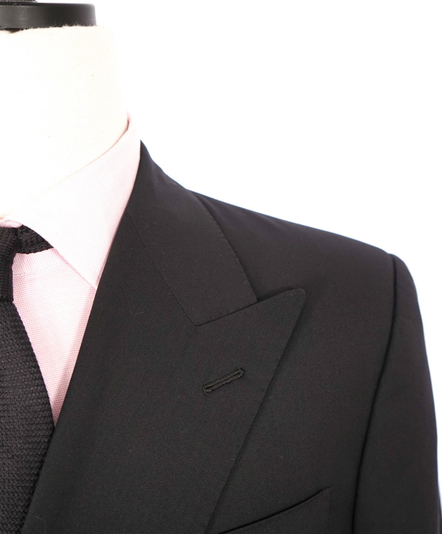 $5,995 RALPH LAUREN PURPLE LABEL - Black Double Breasted Blazer - 42R