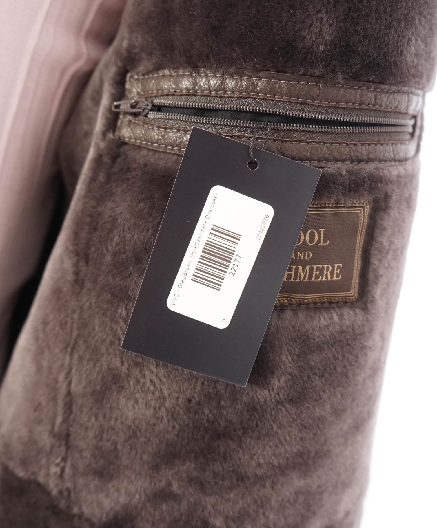 $2,495 VIVO - SHEARLING Gray Wool/Cashmere Overcoat - 42US (XL)