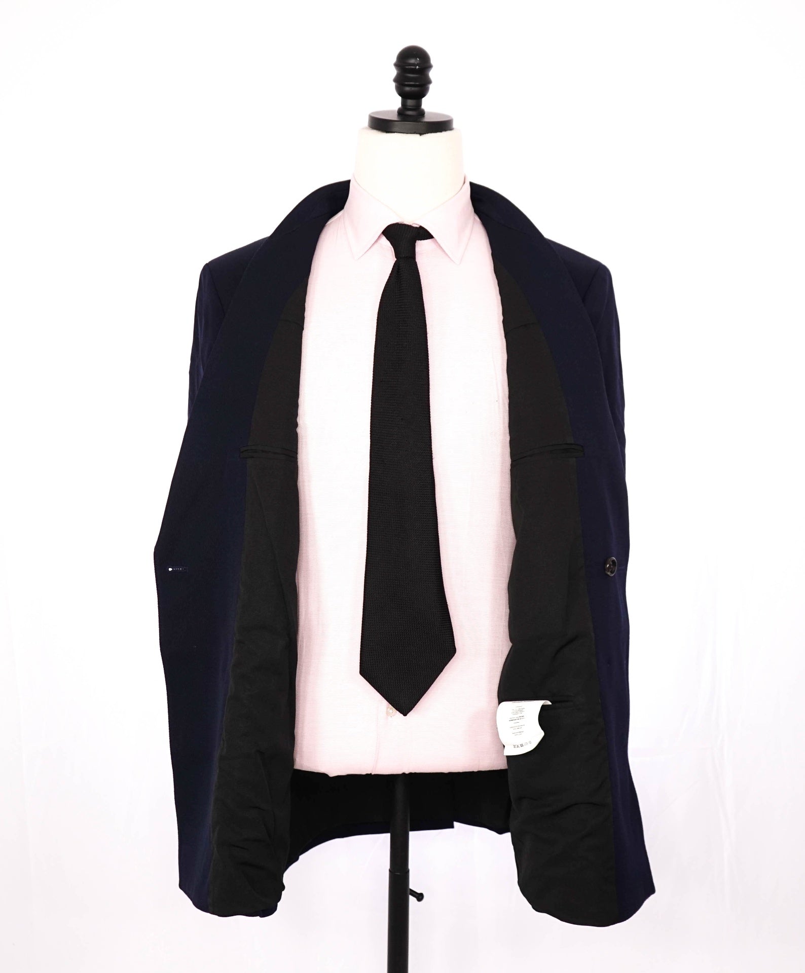 $1,345 AMI - Navy Blue Wool Double Breasted Blazer - 44R