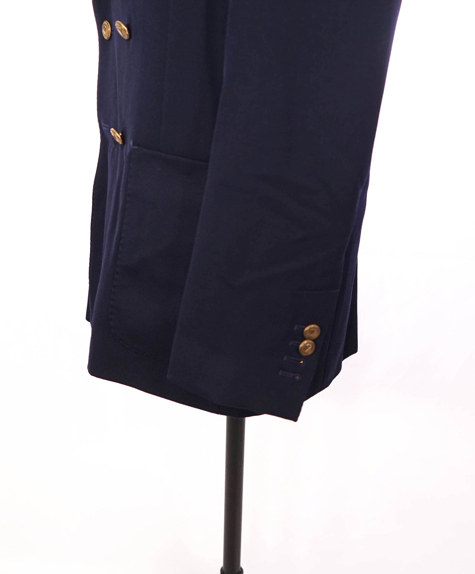 $1,345 AMI - Navy Blue Wool Double Breasted Blazer - 40R