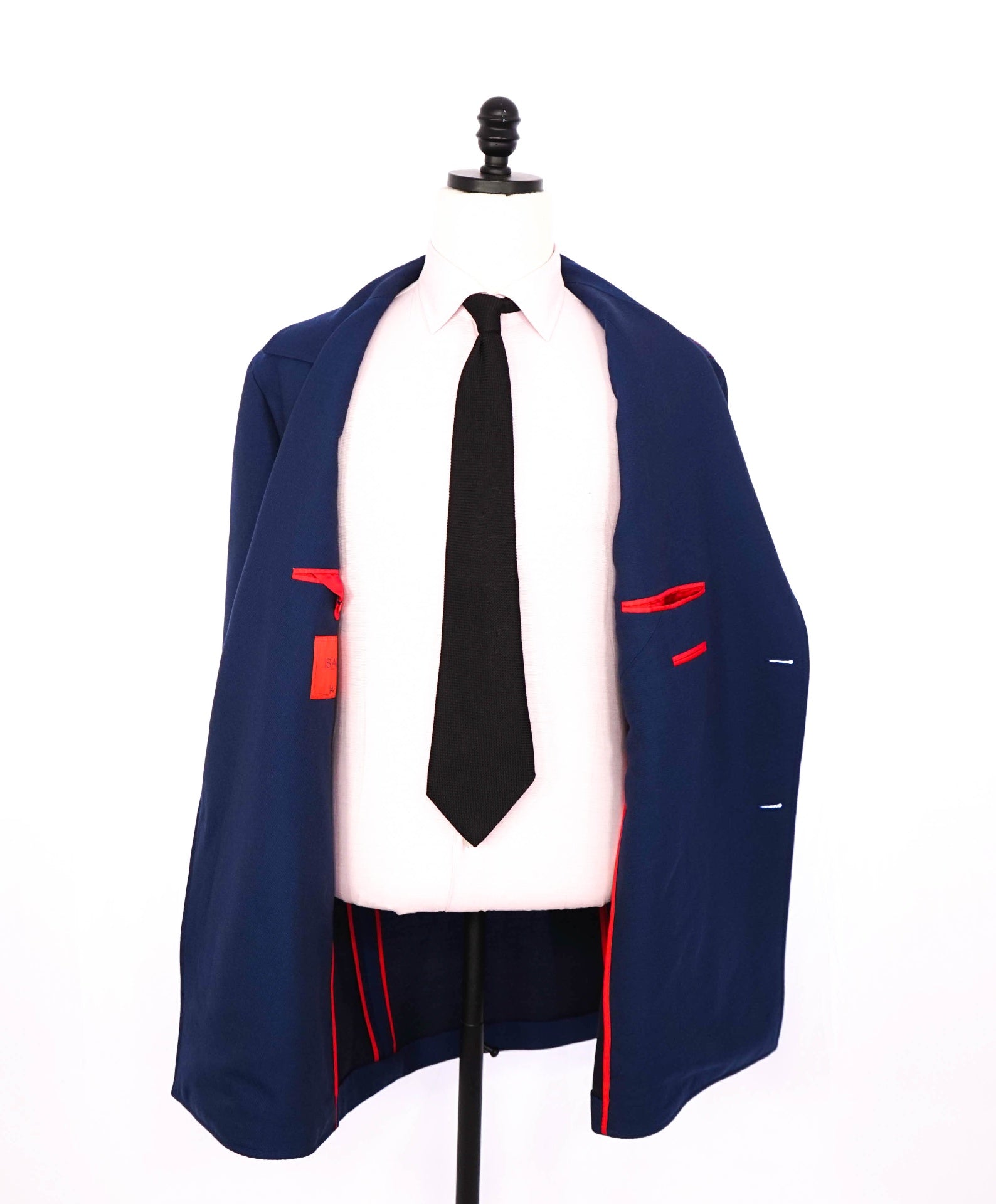 $3,995 ISAIA - Wool/ 43% Cashmere Solid Blue Overcoat - 50R (60EU)