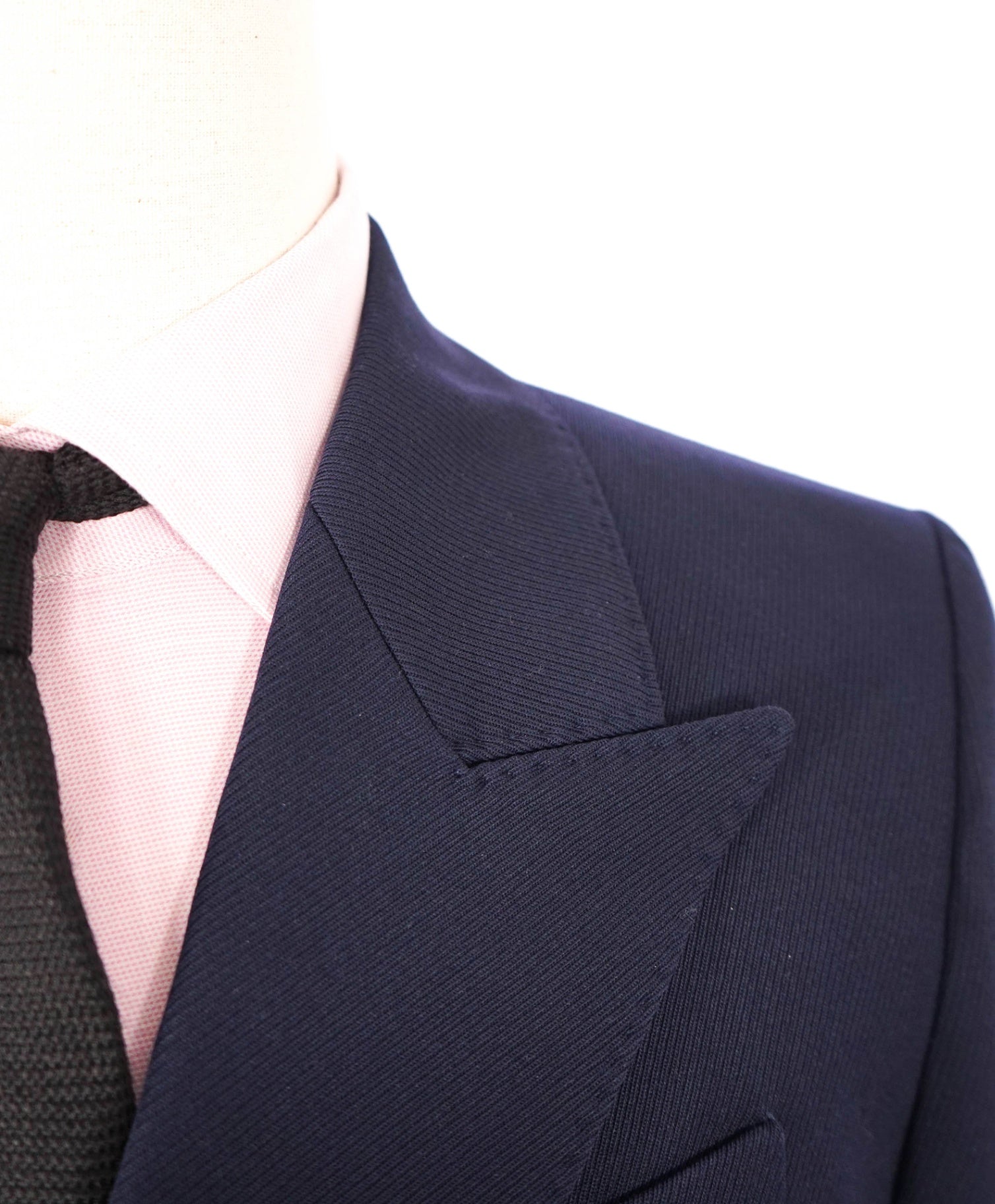 $1,345 AMI - Navy Blue Wool Double Breasted Blazer - 36R