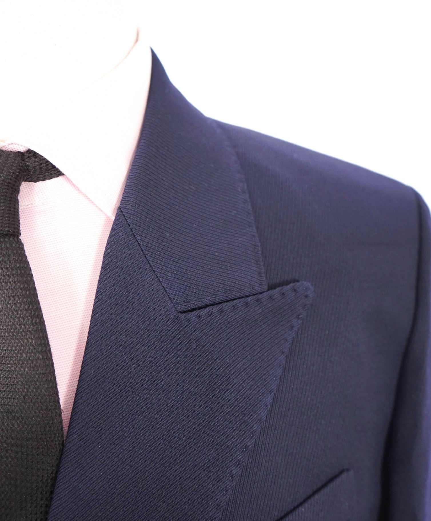 $1,345 AMI - Navy Blue Wool Double Breasted Blazer - 44R