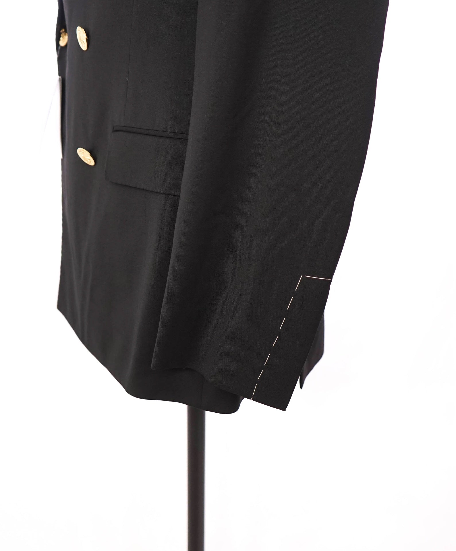 $5,995 RALPH LAUREN PURPLE LABEL - Black Double Breasted Blazer - 42R