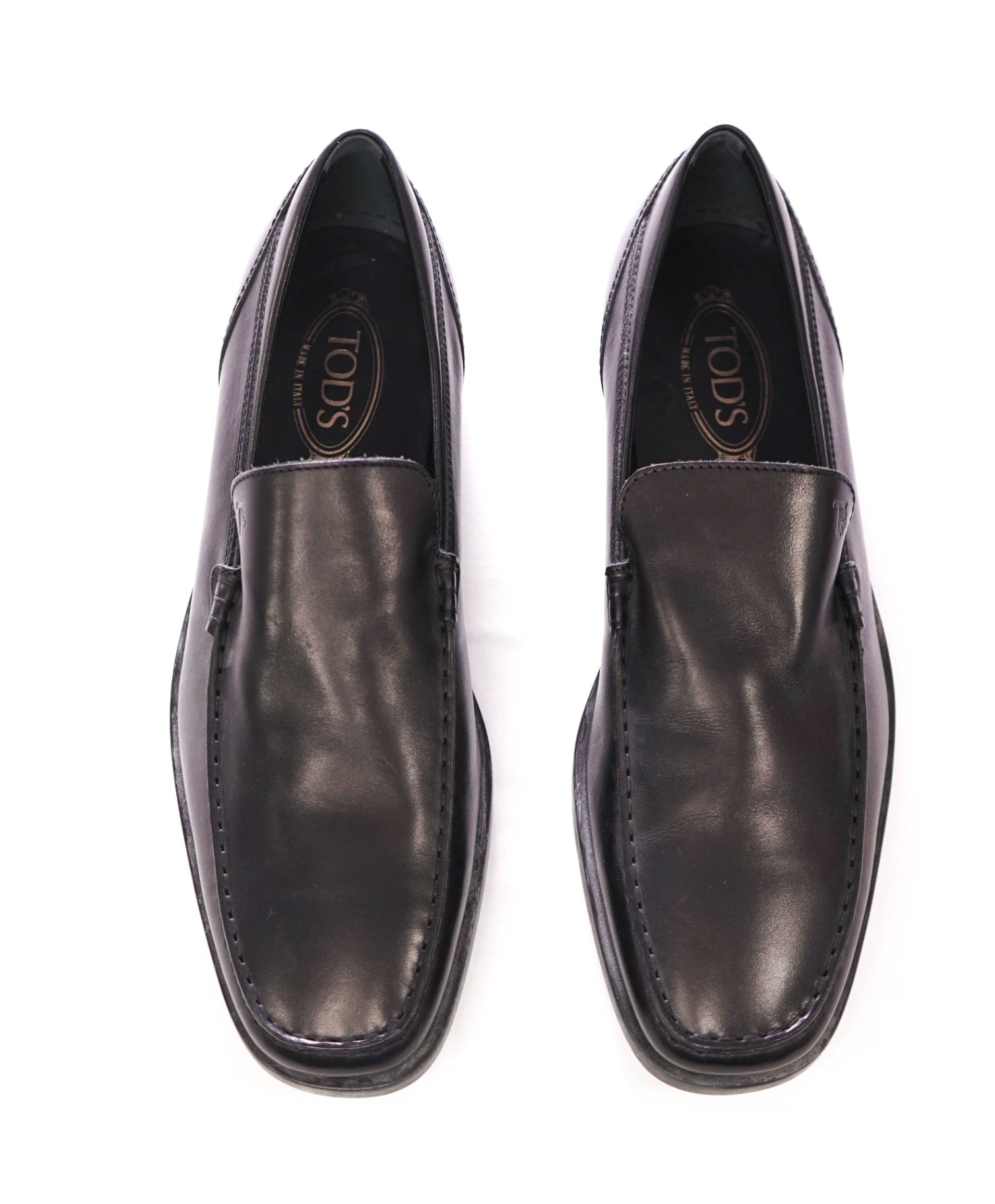 $975 TOD'S - Black Leather Driving Loafers - US 10.5 (UK9.5)
