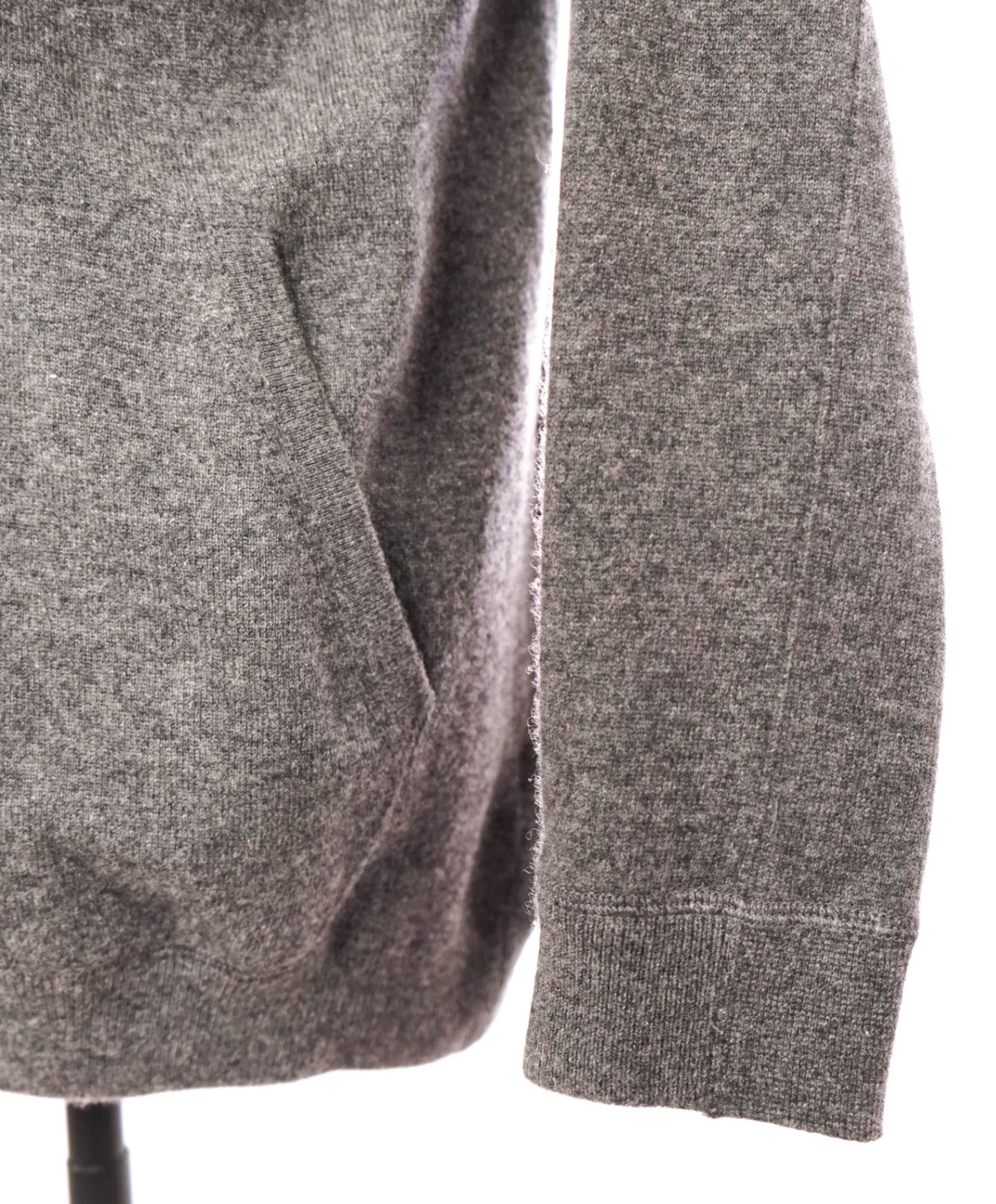 $570 VINCE - Solid Gray 100% Cashmere Zip-Up Hoodie - L