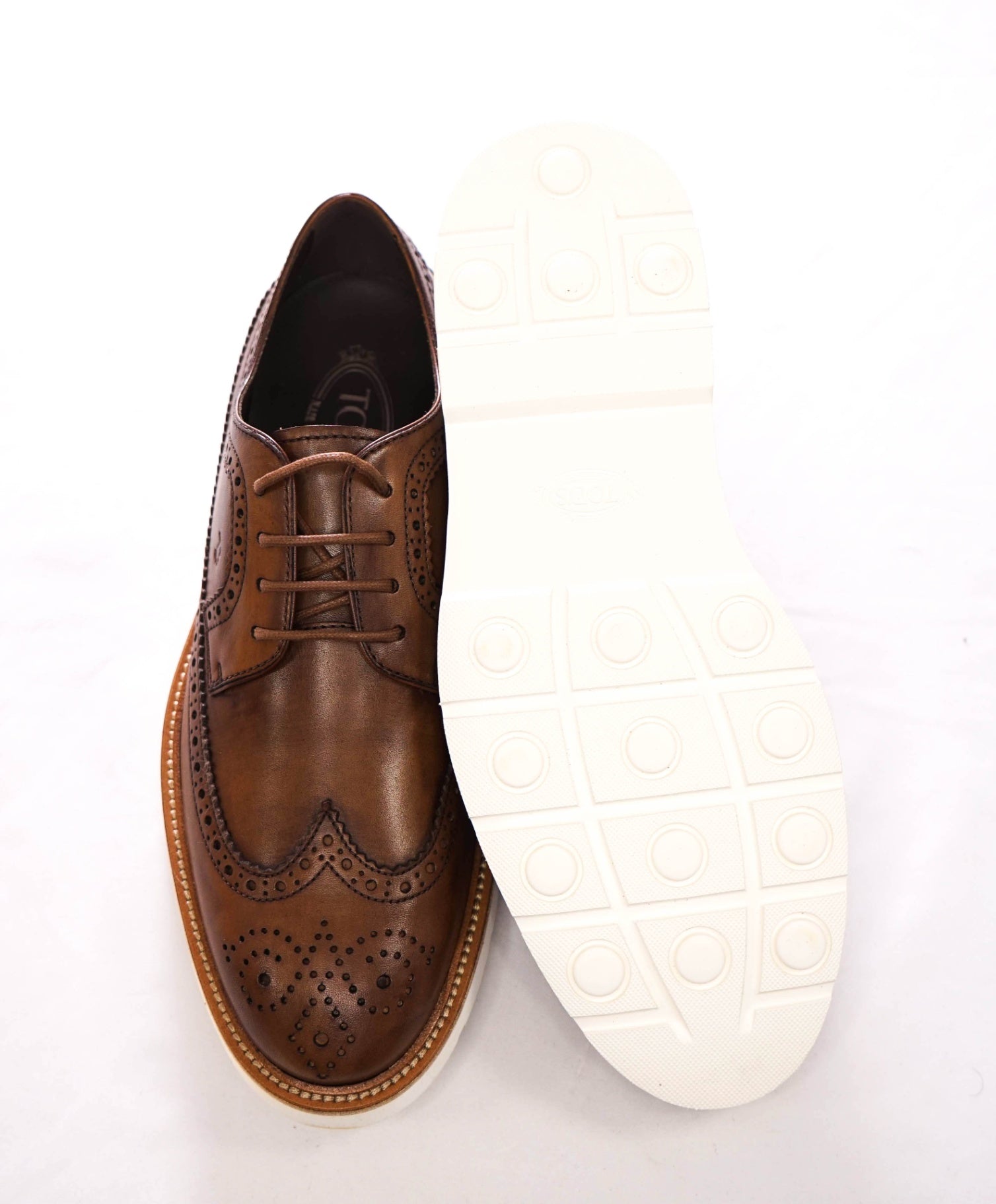 $925 TOD'S - Brown Leather Derby - US 8 (7UK)