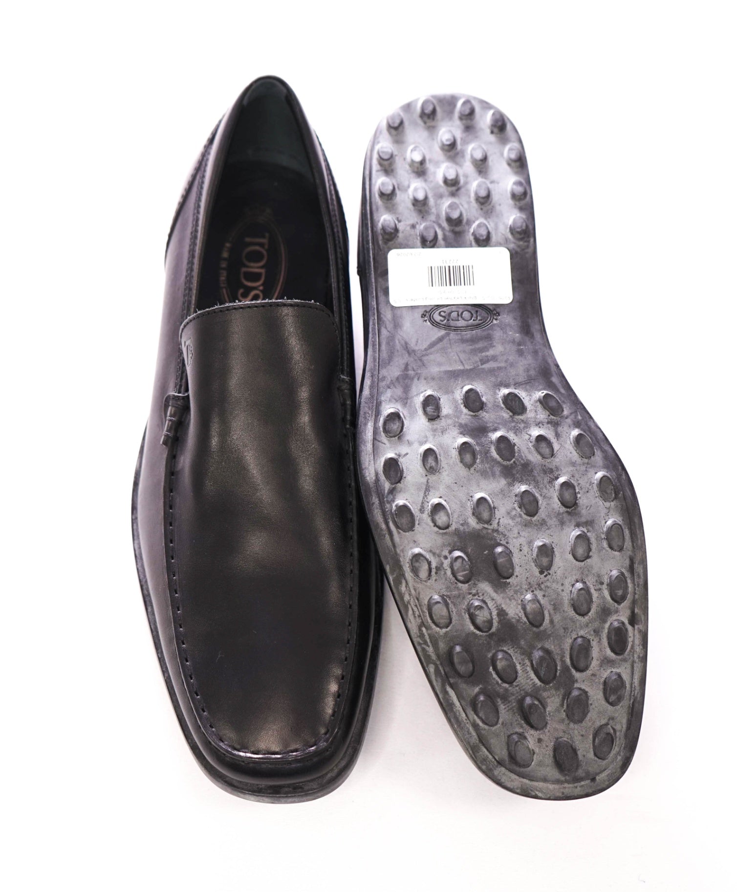 $975 TOD'S - Black Leather Driving Loafers - US 10.5 (UK9.5)