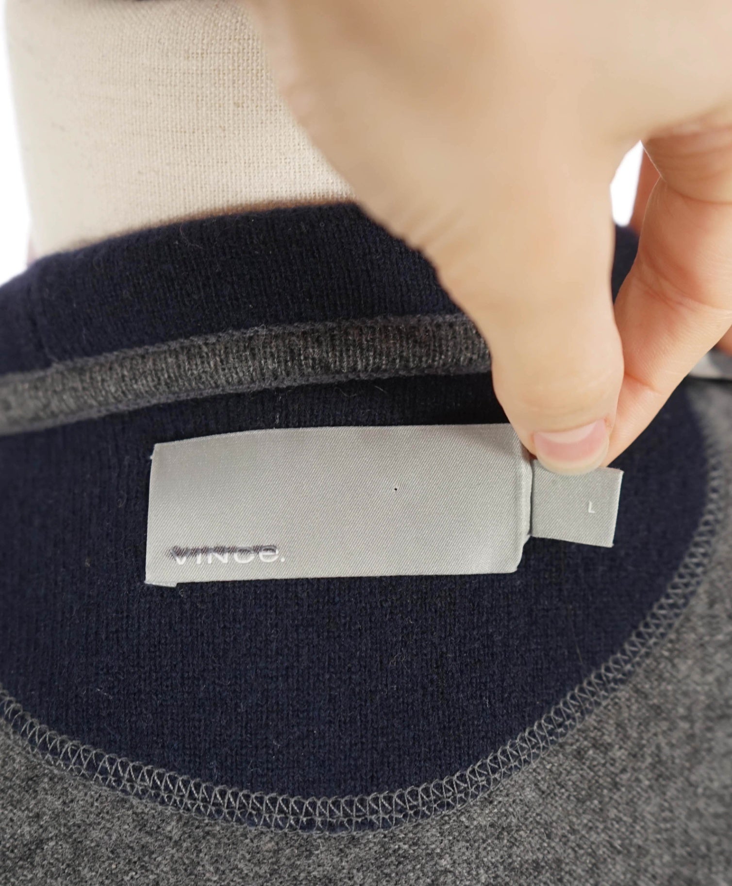 $570 VINCE - Solid Gray 100% Cashmere Zip-Up Hoodie - L