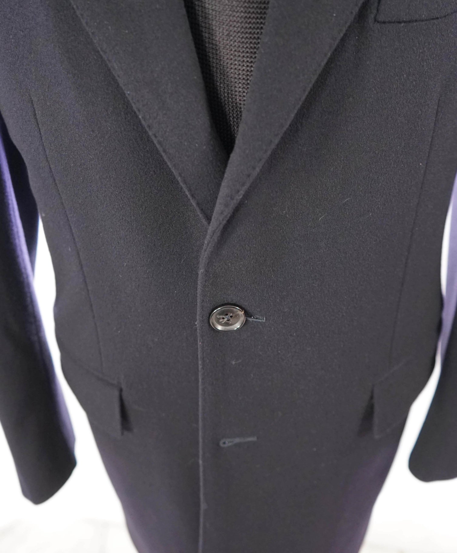 $6,995 ISAIA - Colorado Classic Navy Blue Beaver Wool Overcoat - 46R