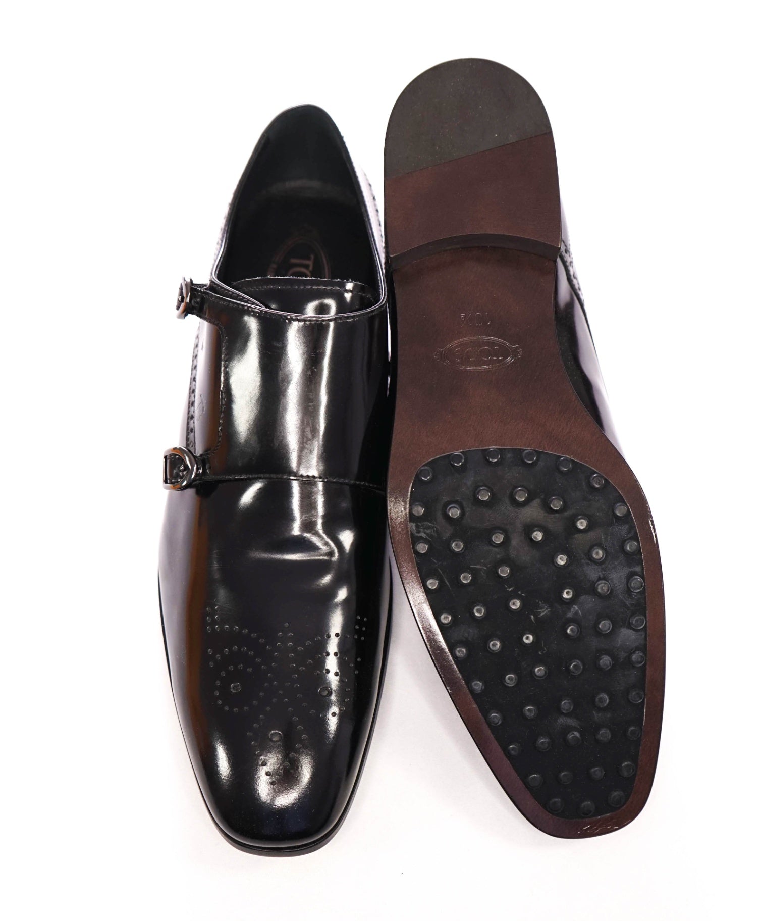 $1,325 TOD'S - Black Leather Monkstraps - 11.5 US (10.5UK)