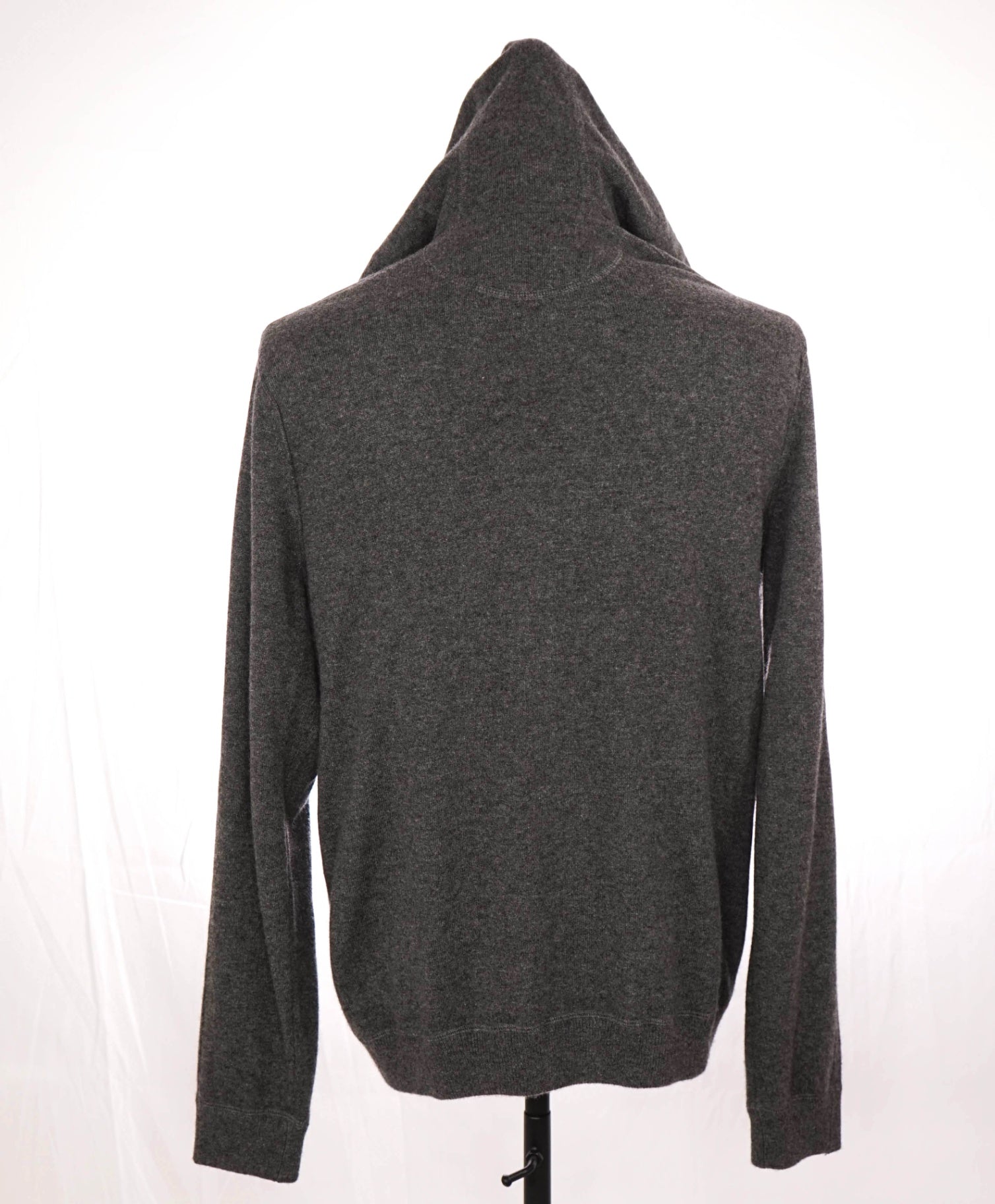 $570 VINCE - Solid Gray 100% Cashmere Zip-Up Hoodie - L