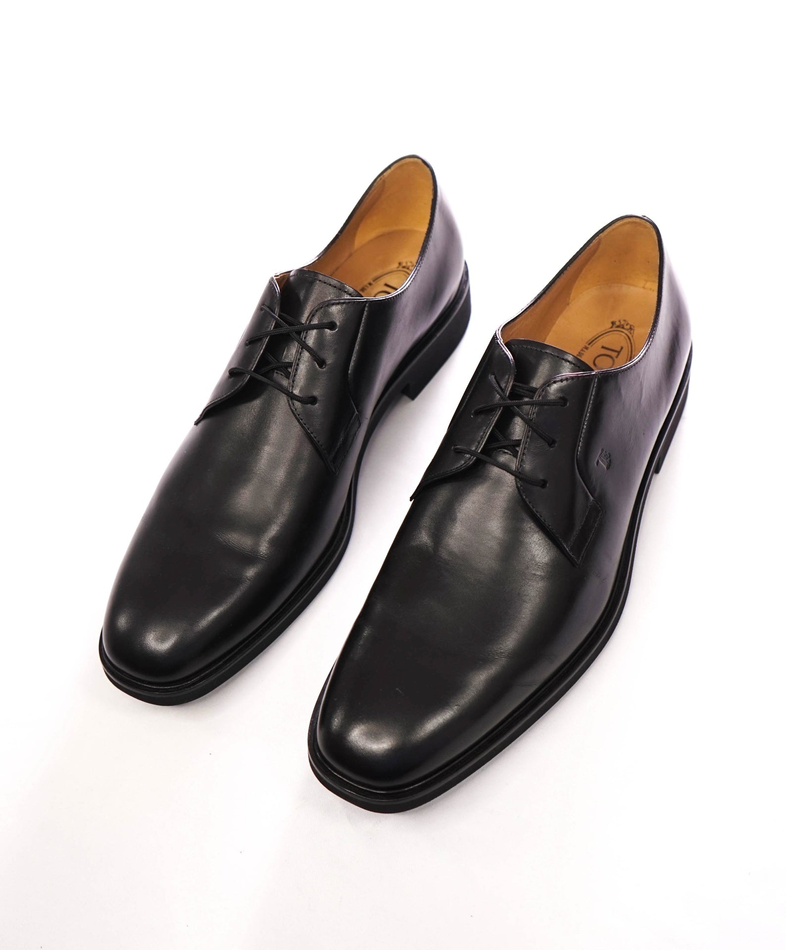$1,095 TOD'S - Black Leather Derby - US 11.5 (10.5UK)