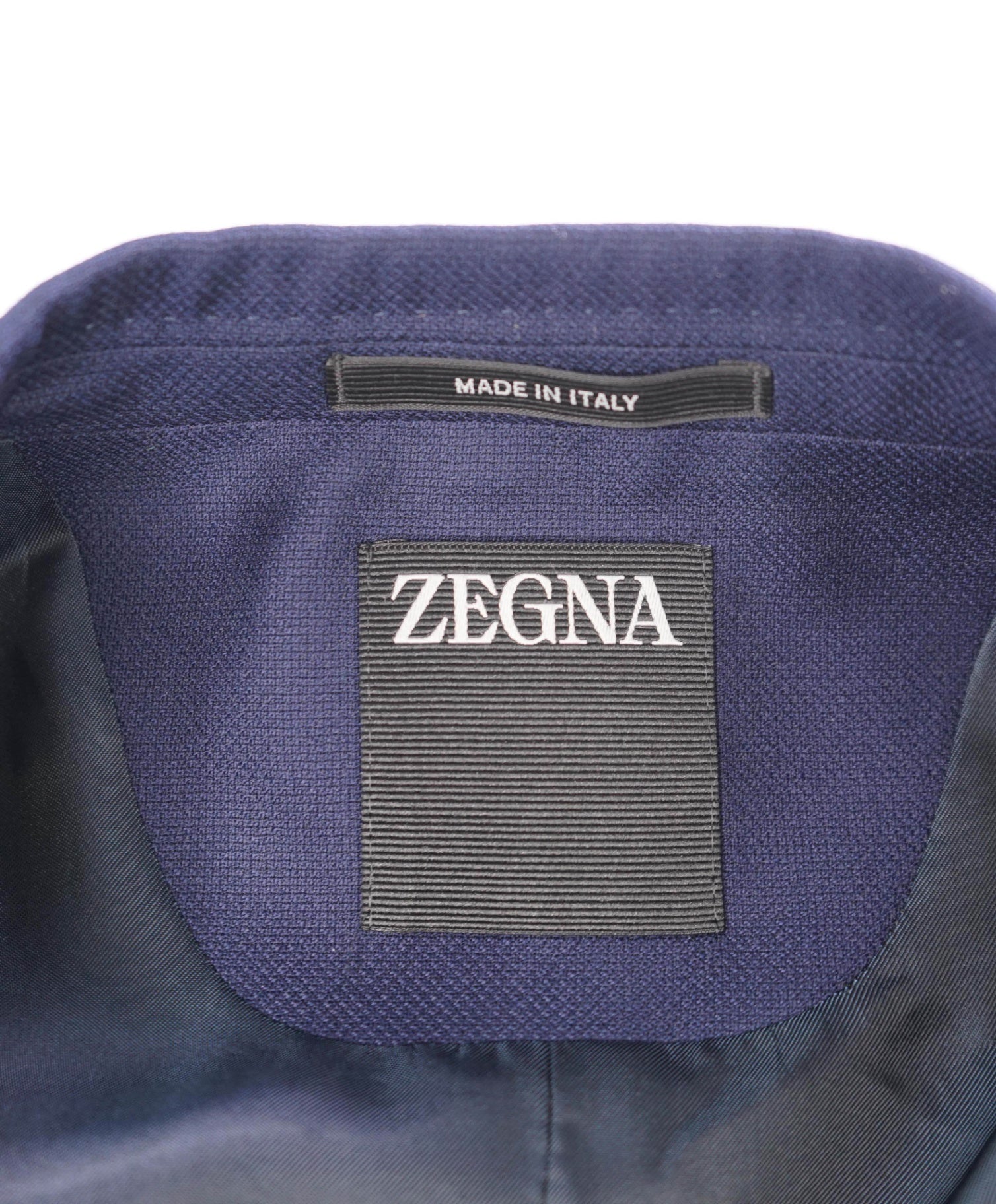 $3,590 ZEGNA - Navy Blue Wool Blazer - 42R