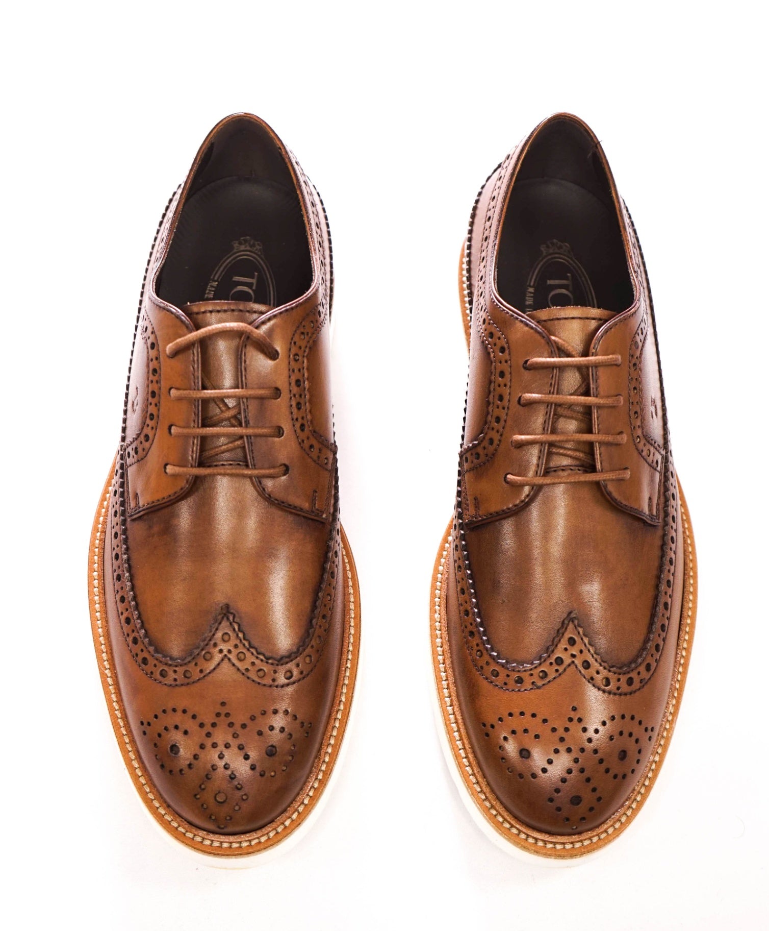 $925 TOD'S - Brown Leather Derby - US 8 (7UK)