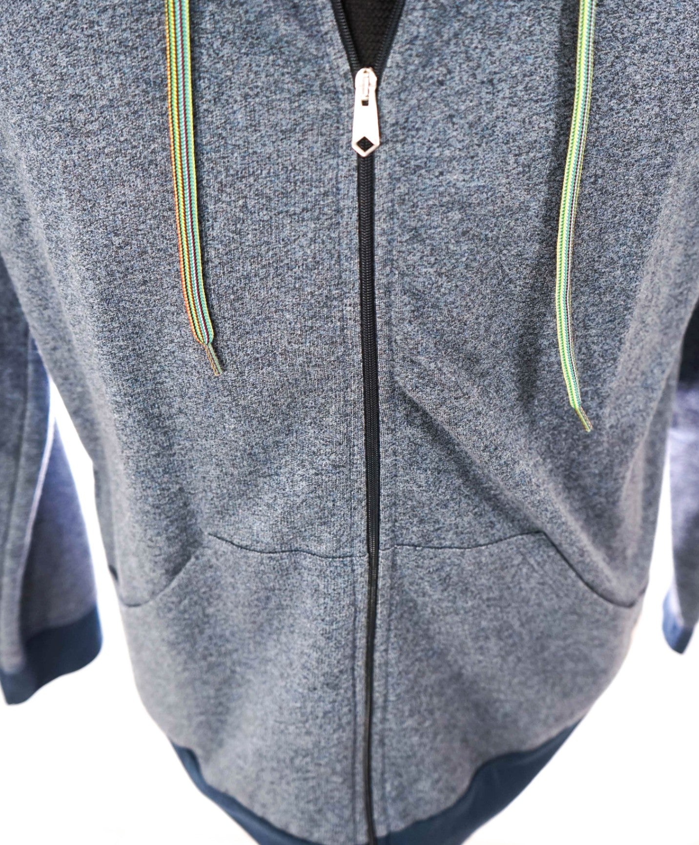 $225 PAUL SMITH - Blue Cotton Zip-up Hoodie - M