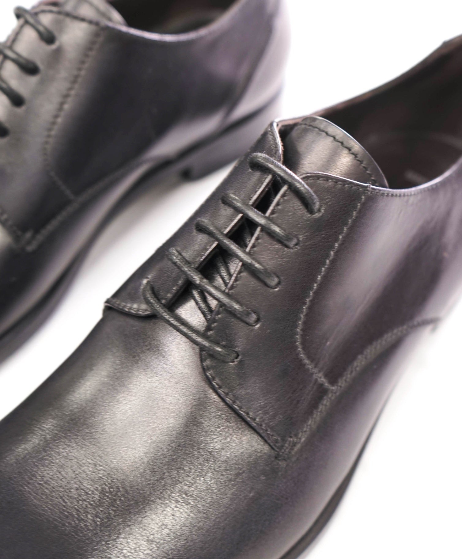 $1,150 ZEGNA - Black Leather Derby - US 9.5 (UK8.5)