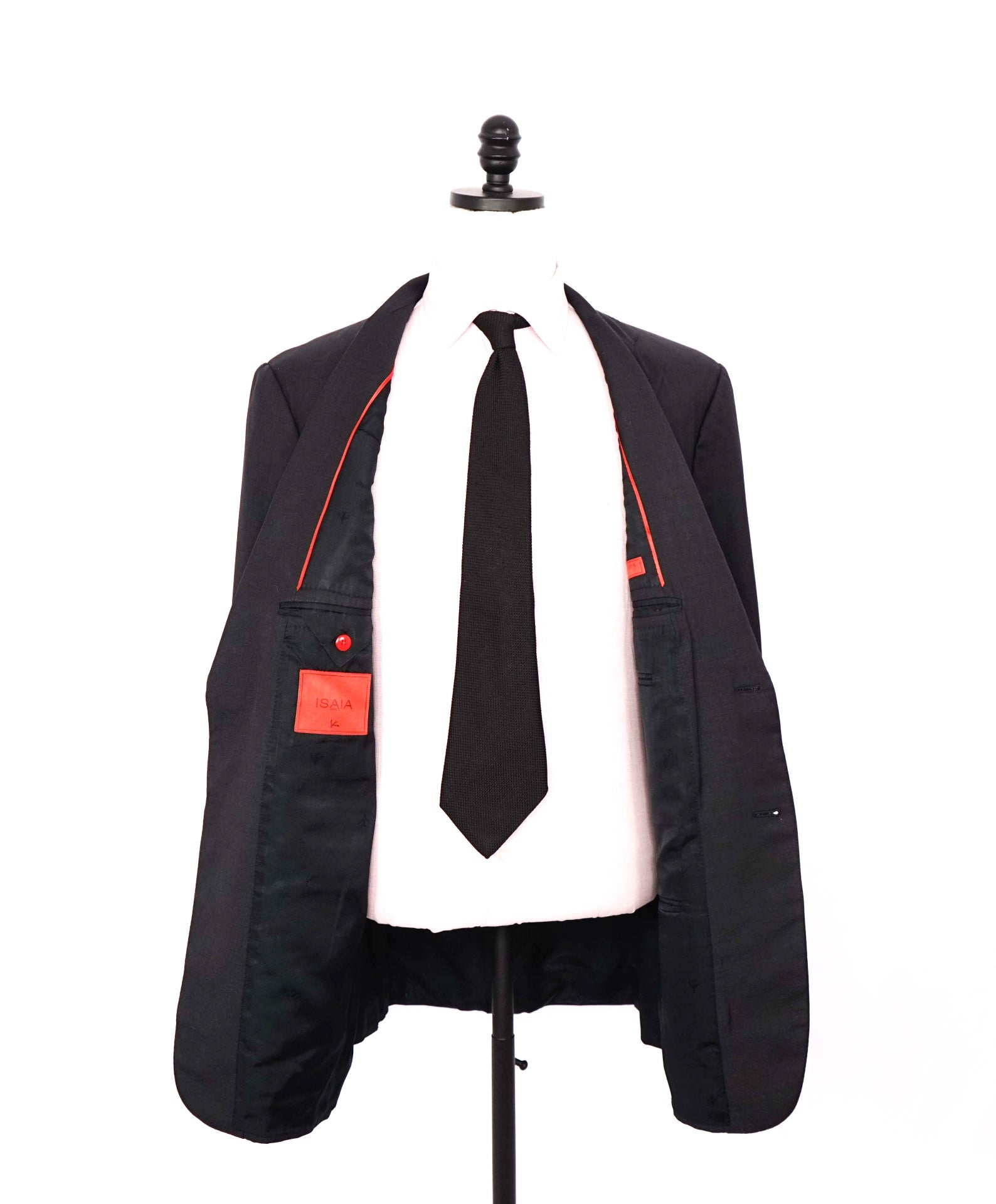 $2,995 ISAIA - Solid Dark Gray 160's Wool Blazer - 46L