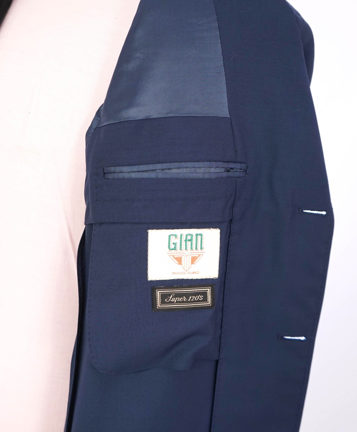 $1,895 CANALI - Navy Blue Super 120's Wool 3-Btn Blazer - 42L