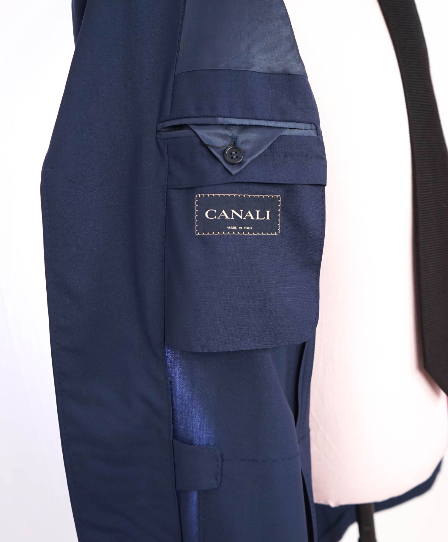 $1,895 CANALI - Navy Blue Super 120's Wool 3-Btn Blazer - 42L