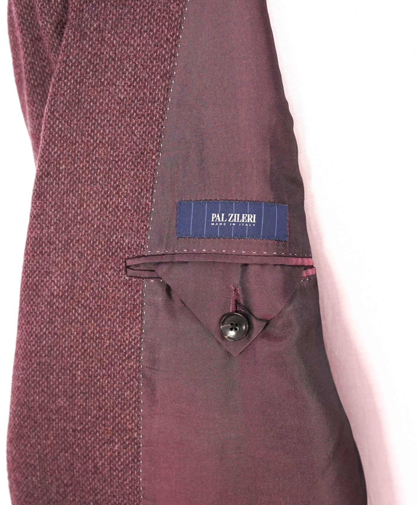 $2,295 PAL ZILERI - Plum Cashmere/Silk Textured Blazer - 46R