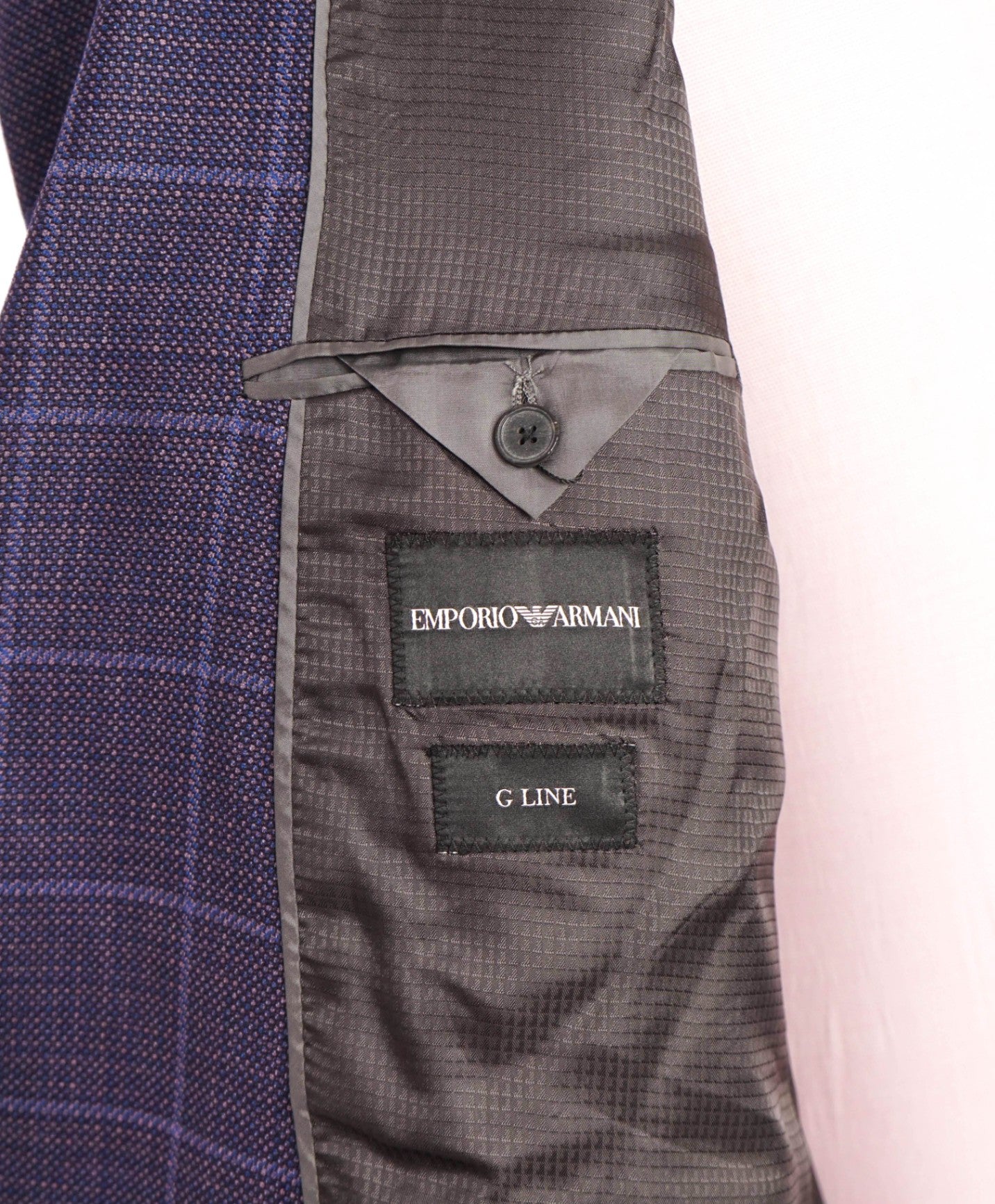 $1,995 EMPORIO ARMANI - Purple Wool "G-LINE" Blazer - 42R