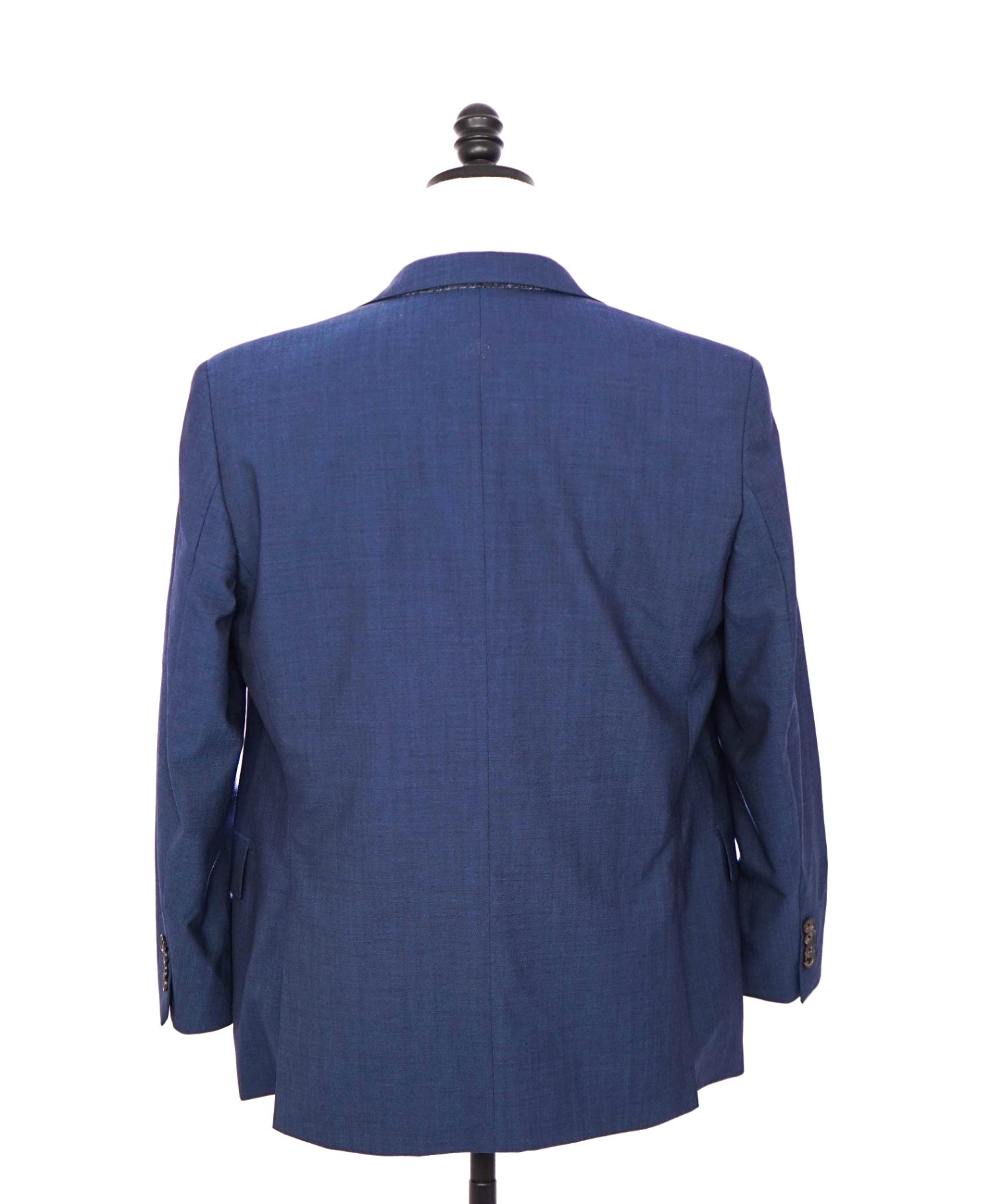 $995 SAKS FIFTH AVENUE - Navy Blue Wool Blazer - 40S