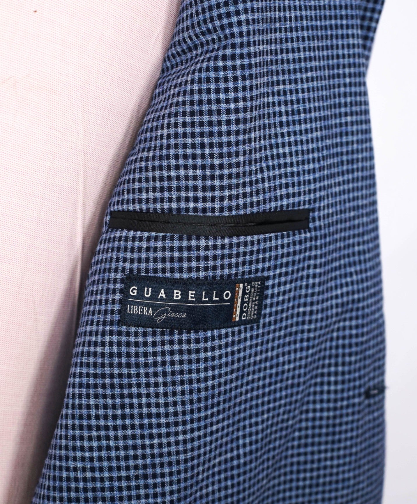 $995 SAKS 5TH AVE - Blue SEERSUCKER Wool/Cotton/Silk Blazer - 48R