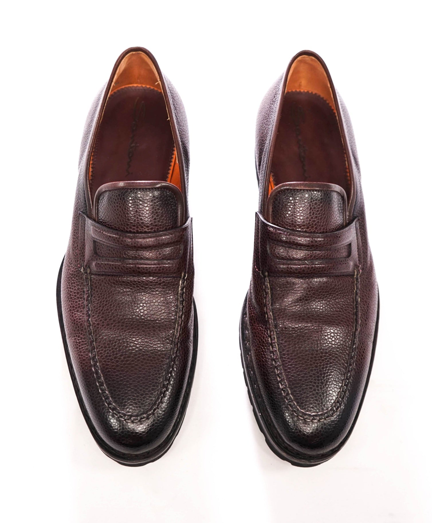 $1,350 SANTONI - GOODYEAR Norwegian Welt Loafers - US 10 (UK9)