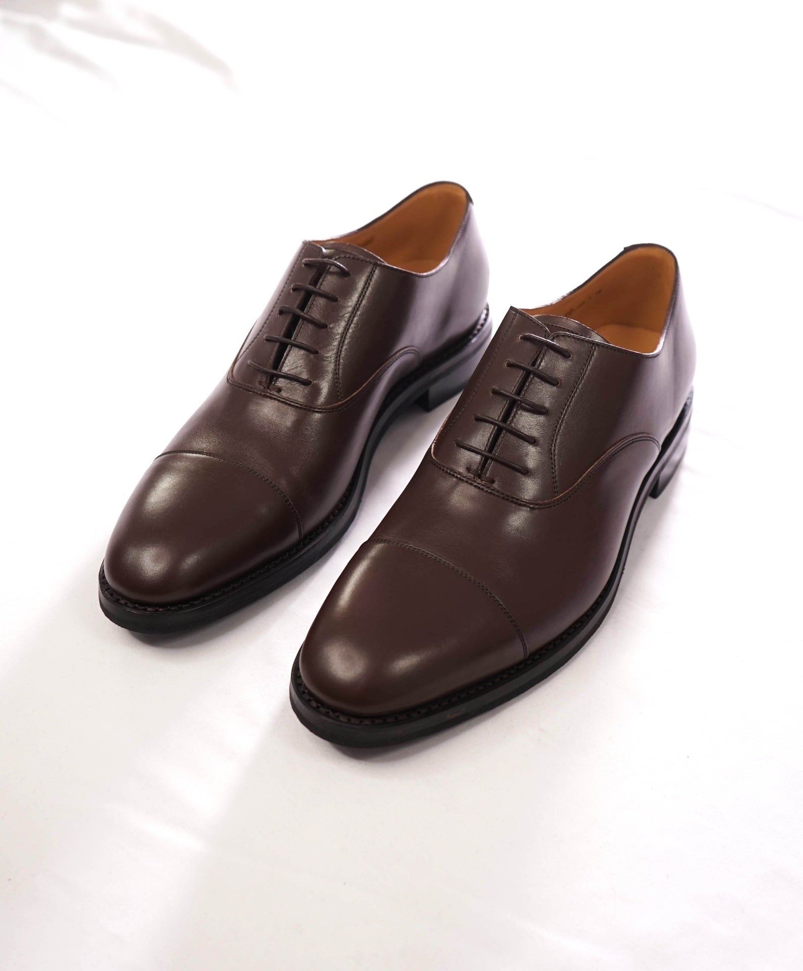 $745 HESCHUNG - Brown GOODYEAR Leather "TILLEUL" Oxfords - US 11 (UK10)