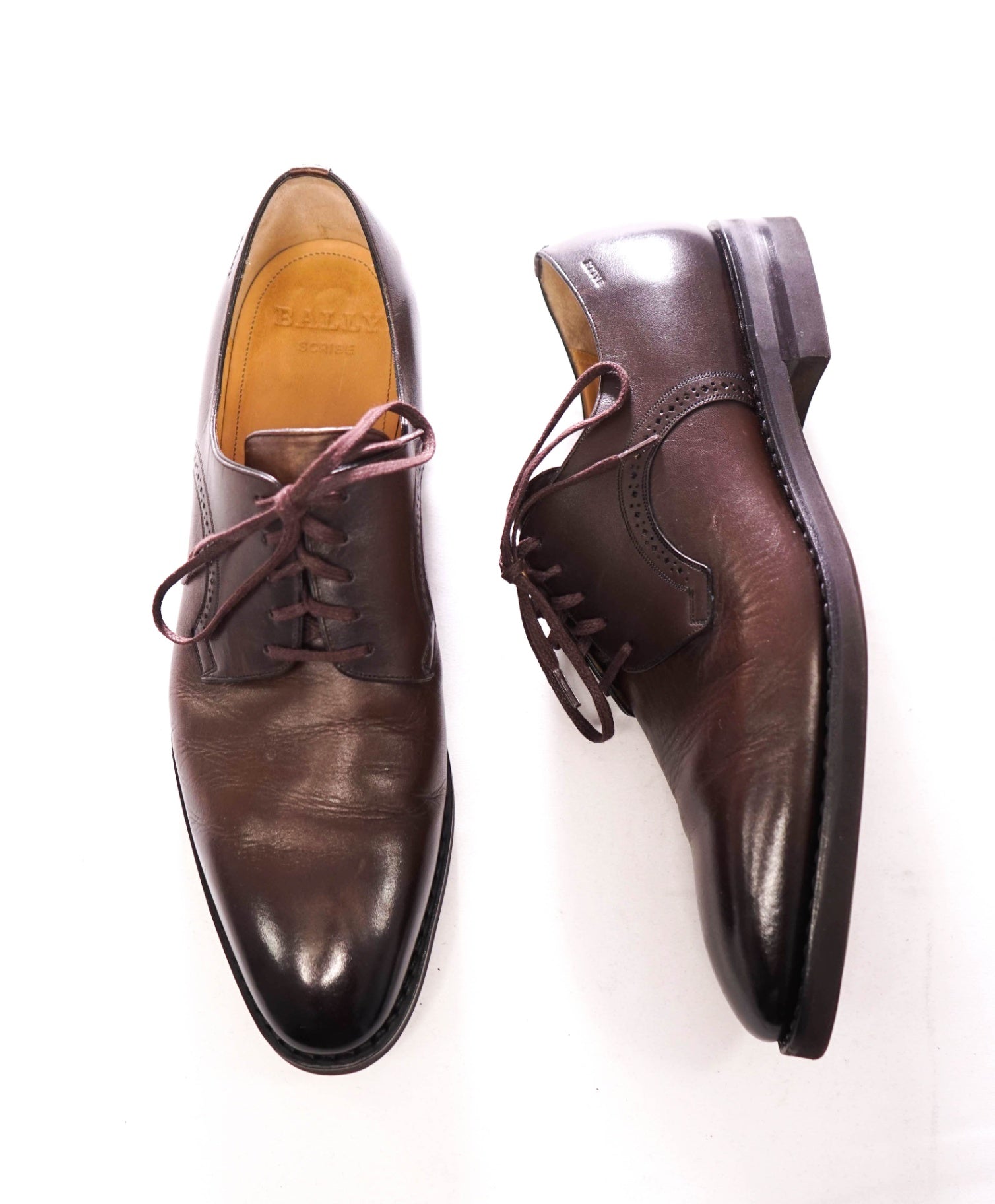 $1,195 BALLY SCRIBE - "Scrivani" Brown Goodyear Leather - US 8 (7UK)