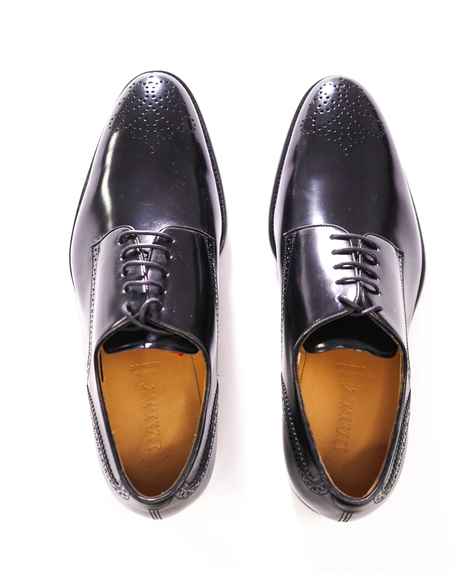 $500 BALLY - Black Leather Derby - US 7.5 (6.5UK)