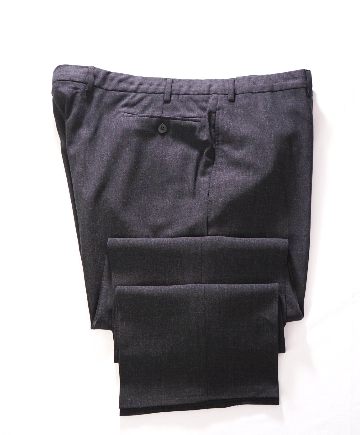 $895 GIORGIO ARMANI - Solid Dark Gray Wool Pants - 41W