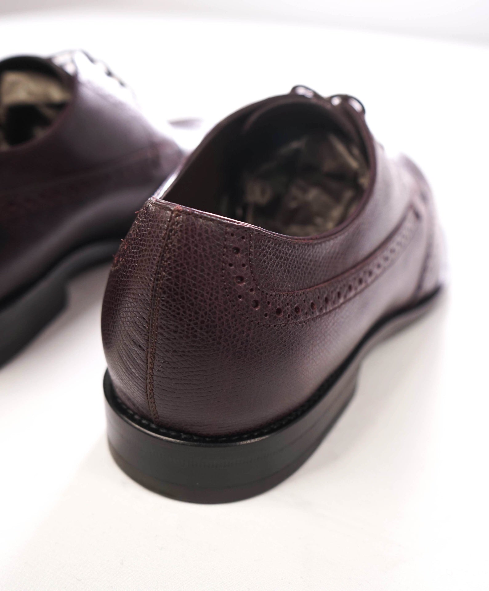 $1,295 TOD'S - Cherry Brown Pebble Leather Derby - US 10.5 (9.5UK)