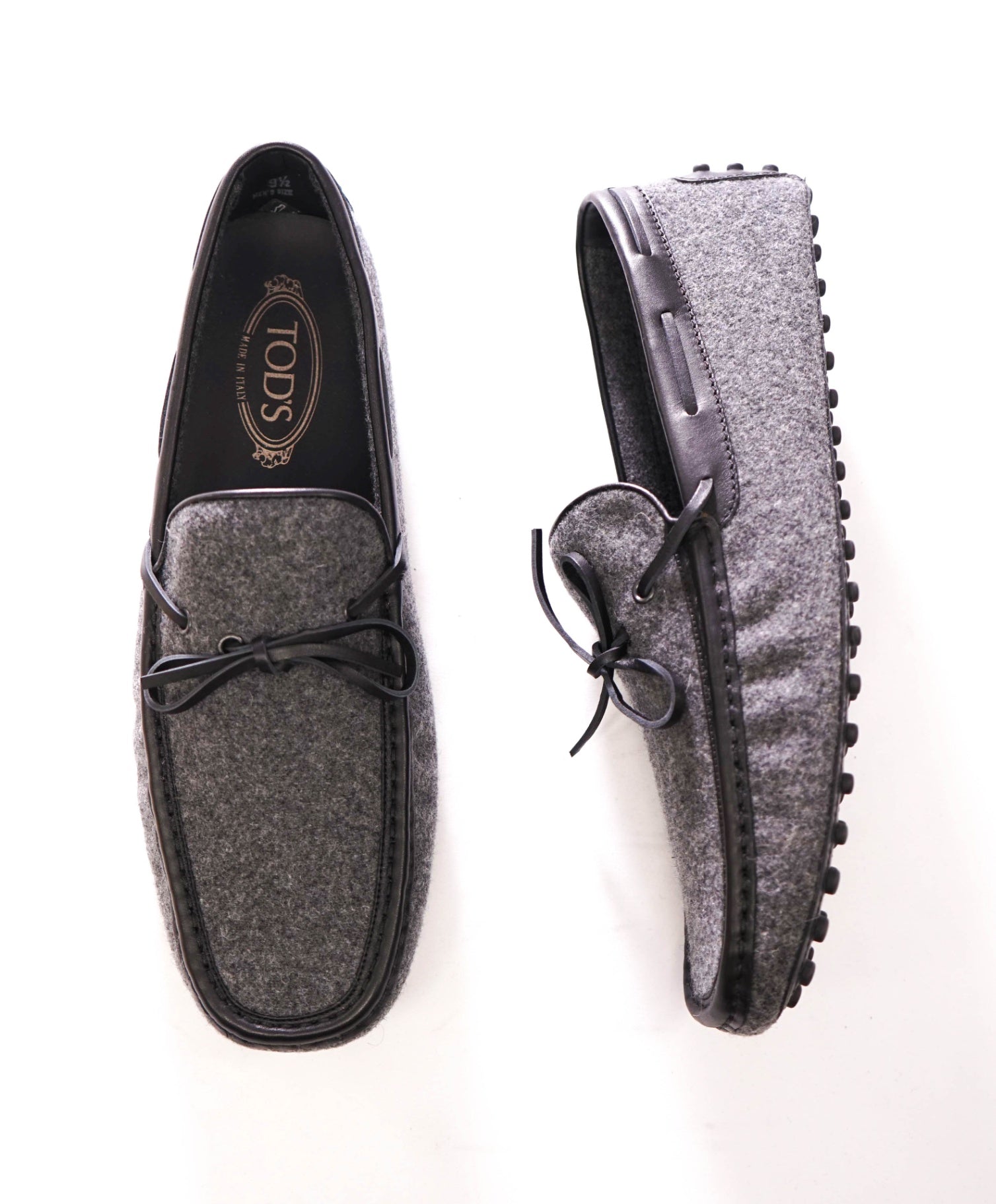 $545 TOD'S - Gray Flannel Driving Loafers - US 10.5 (9.5UK)