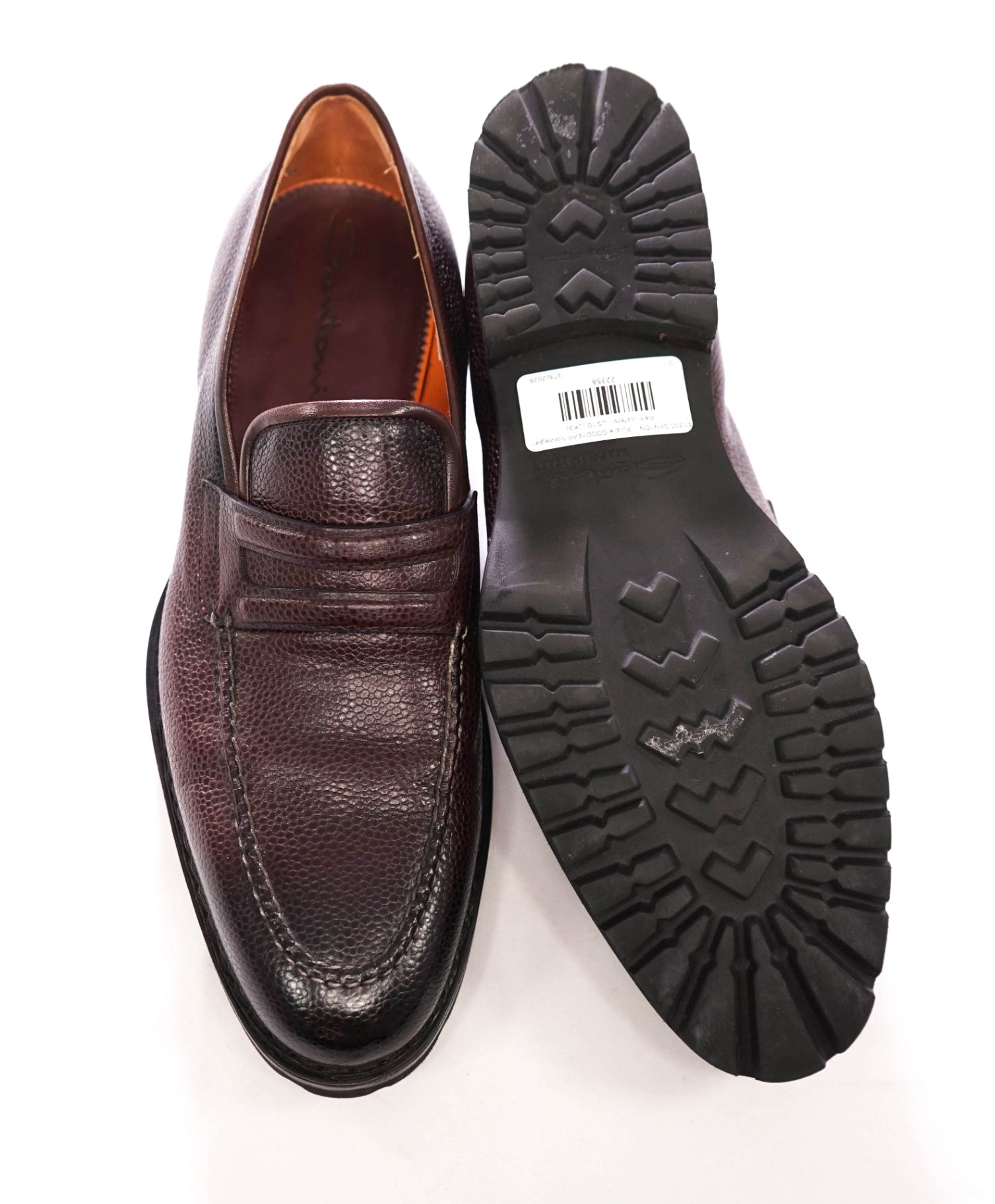 $1,350 SANTONI - GOODYEAR Norwegian Welt Loafers - US 10 (UK9)