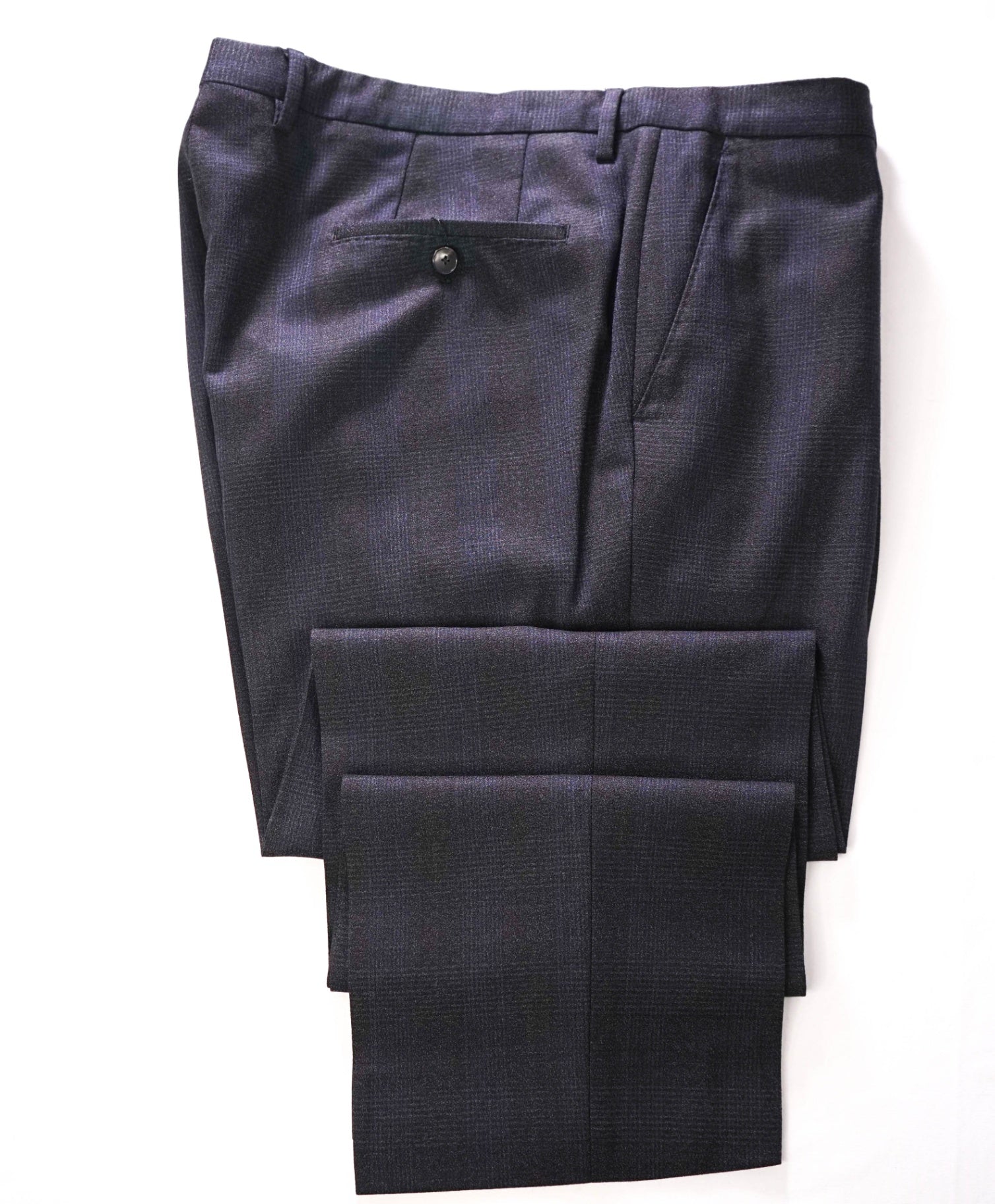 $295 HUGO BOSS - Dark Gray Plaid Wool Pants - 40W