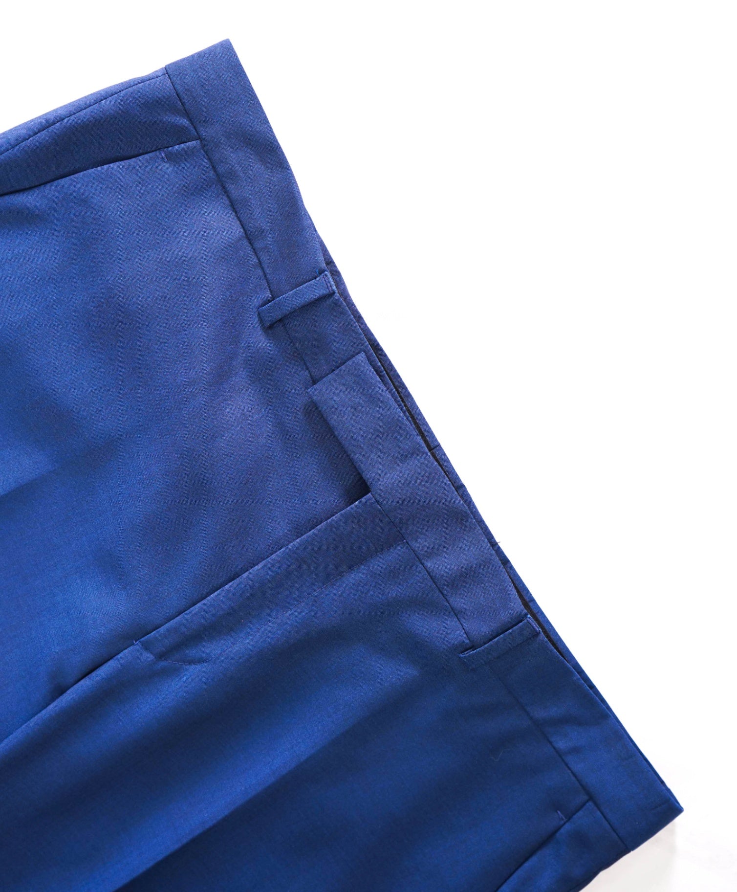 $595 PAUL SMITH - Solid Bold Blue Wool/Mohair Pants - 38W