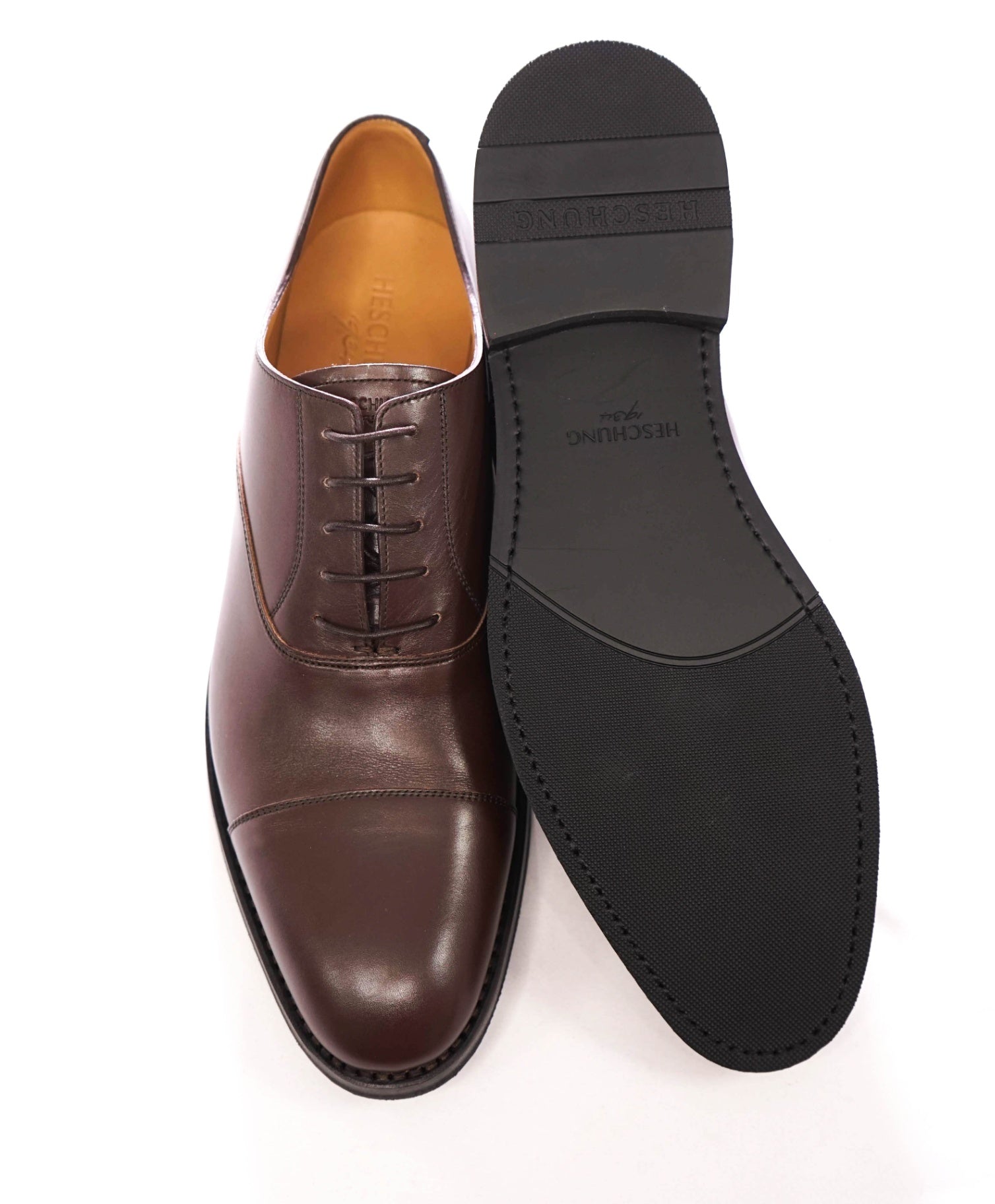 $745 HESCHUNG - Brown GOODYEAR Leather "TILLEUL" Oxfords - US 11 (UK10)