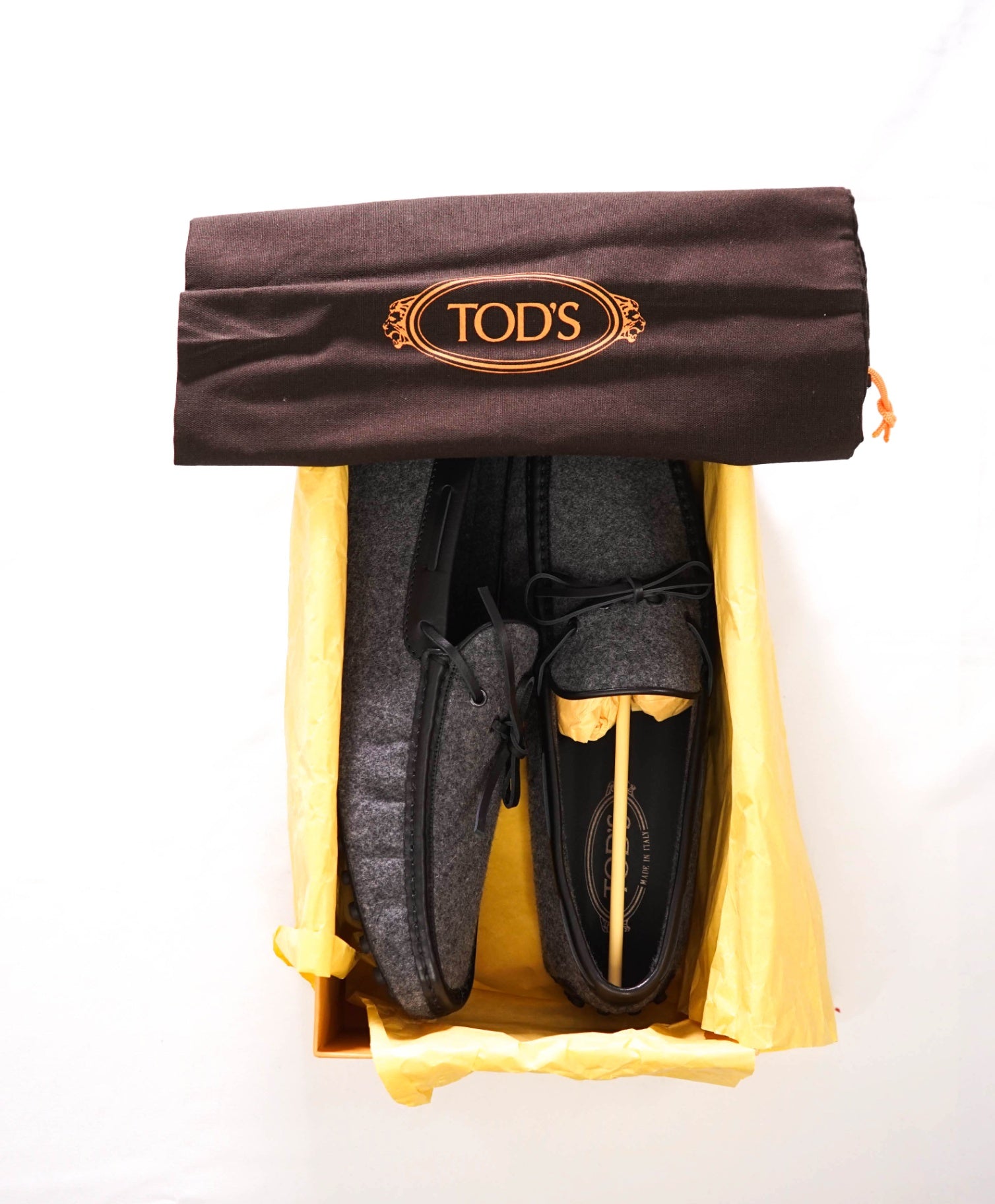 $545 TOD'S - Gray Flannel Driving Loafers - US 10.5 (9.5UK)