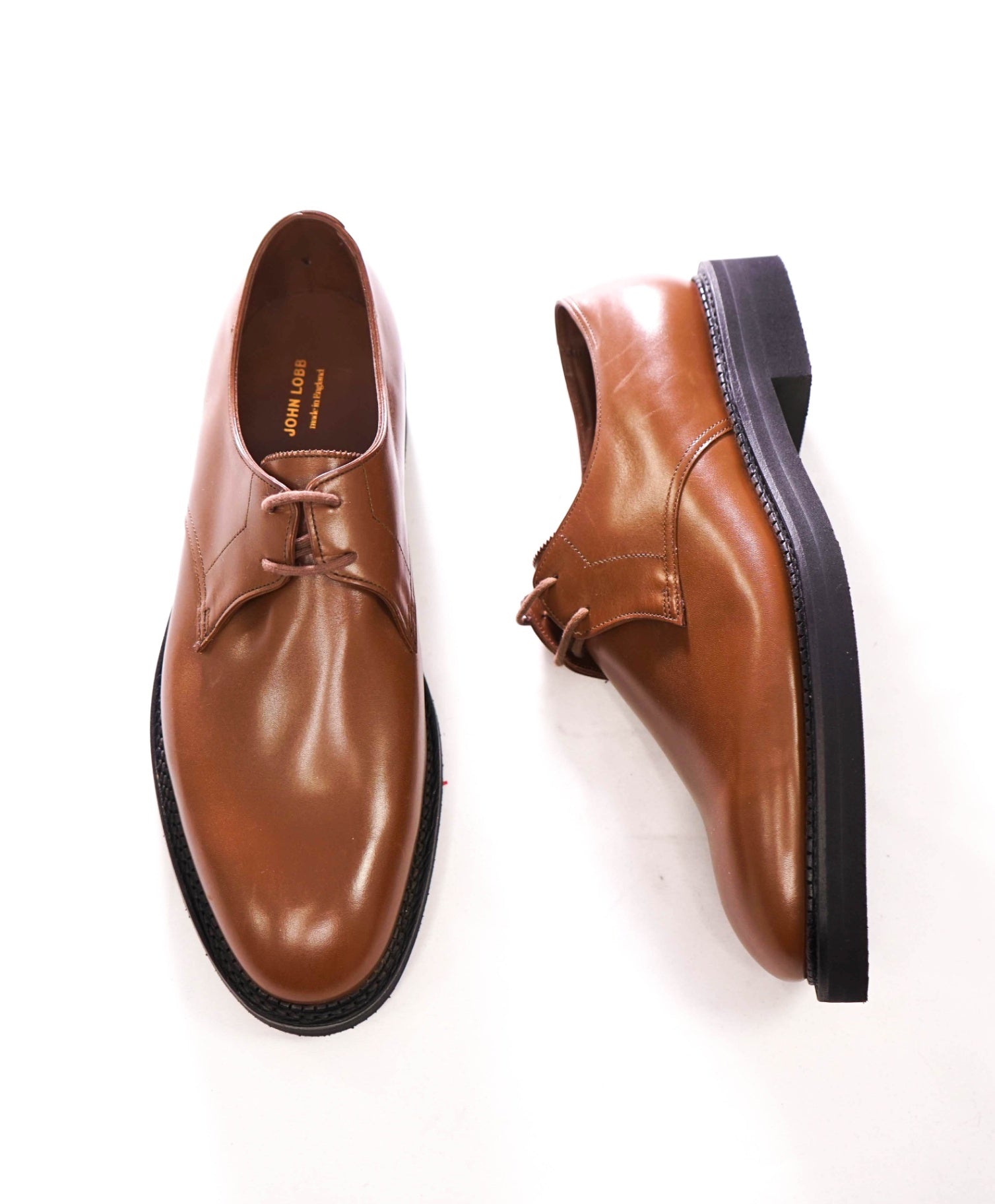 $1,840 JOHN LOBB - Brown Leather HALDON Derby - US 9 (8UK)