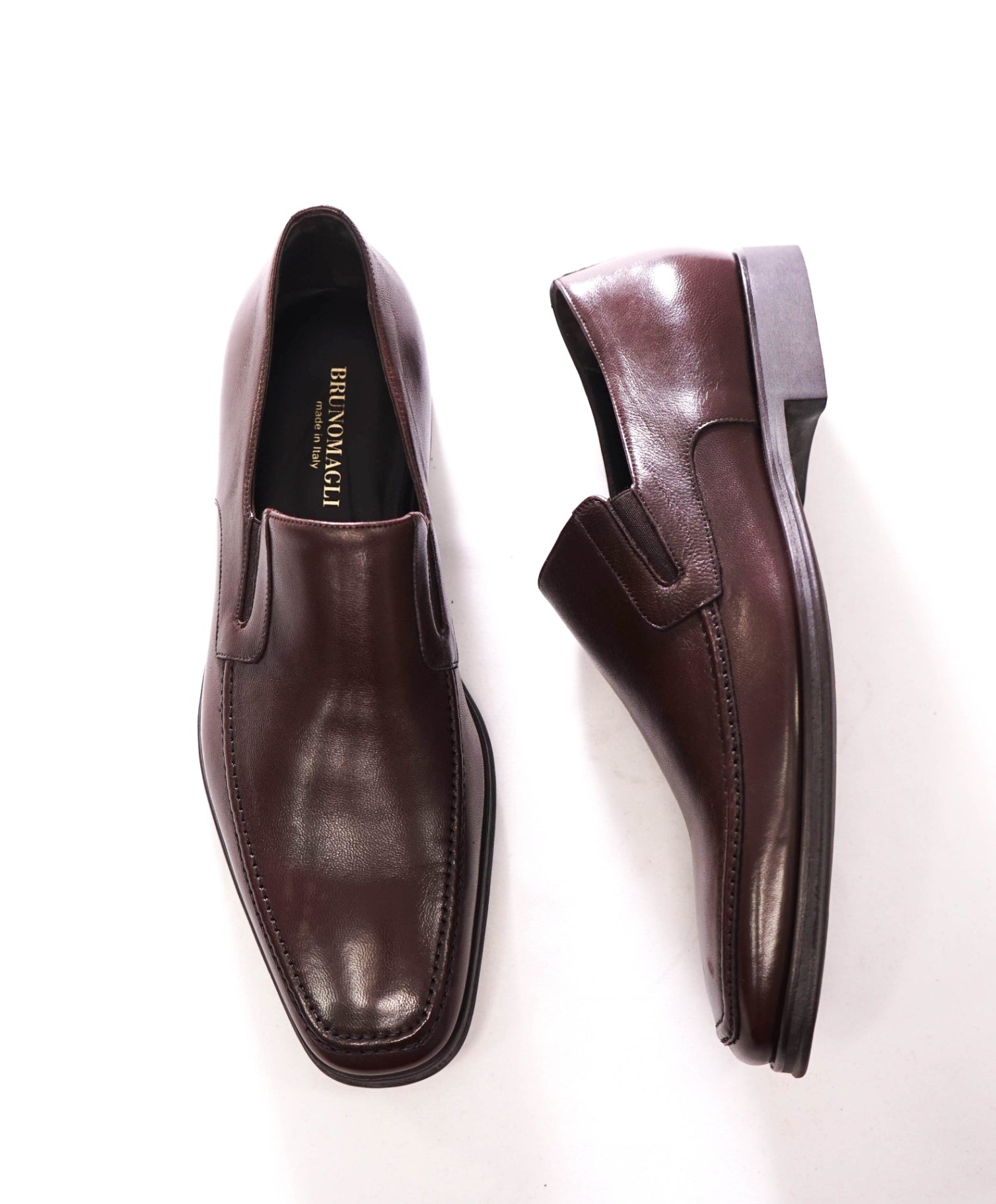 $395 BRUNO MAGLI - Dark Brown Leather "RAGING" Loafers - 10 M