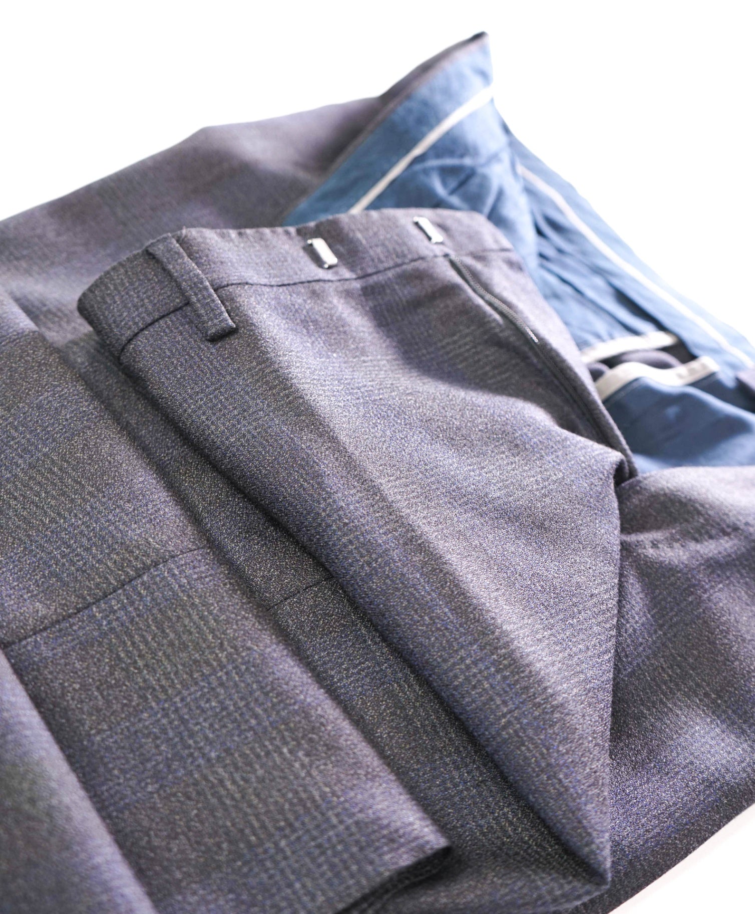 $295 HUGO BOSS - Dark Gray Plaid Wool Pants - 40W