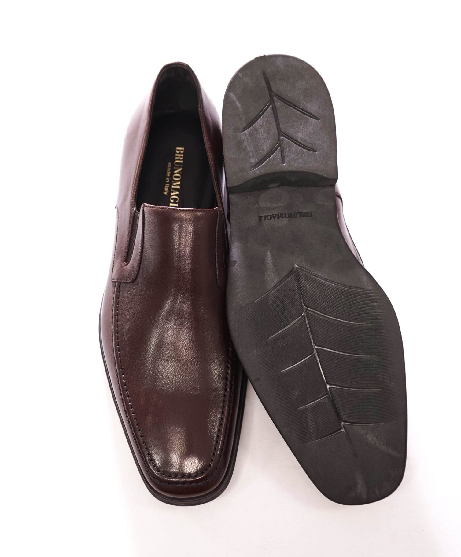 $395 BRUNO MAGLI - Dark Brown Leather "RAGING" Loafers - 10 M
