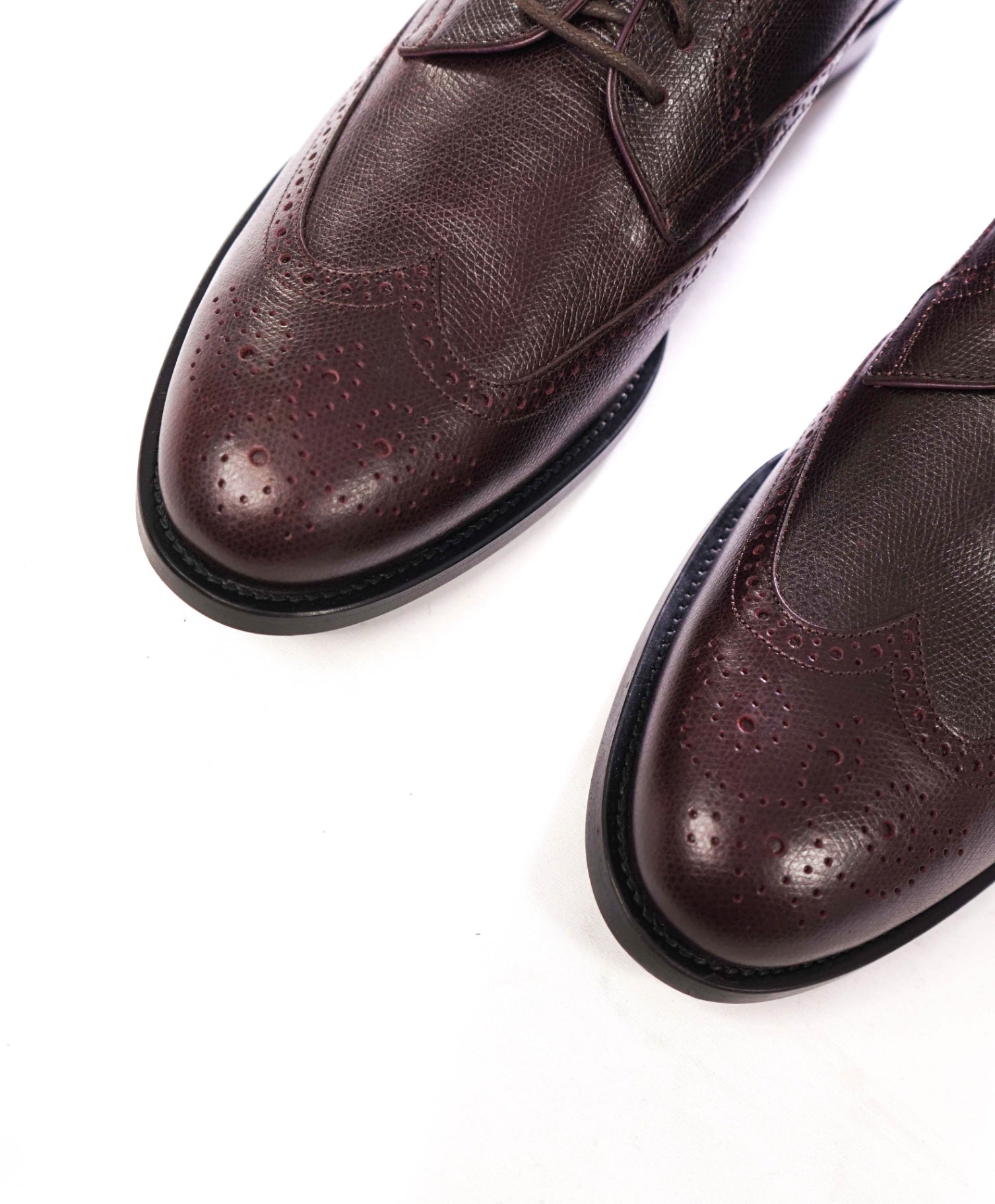 $1,295 TOD'S - Cherry Brown Pebble Leather Derby - US 10.5 (9.5UK)