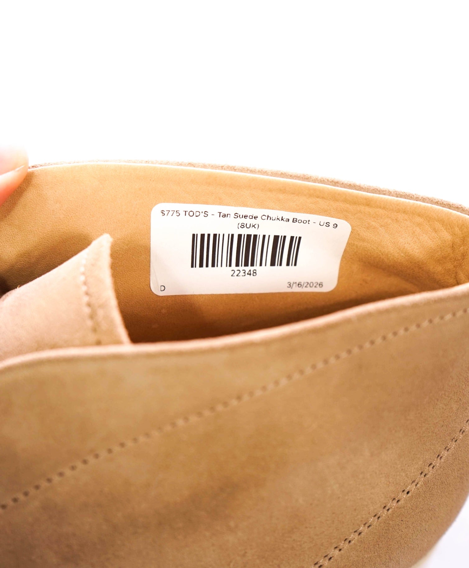 $775 TOD'S - Tan Suede Chukka Boot - US 9 (8UK)