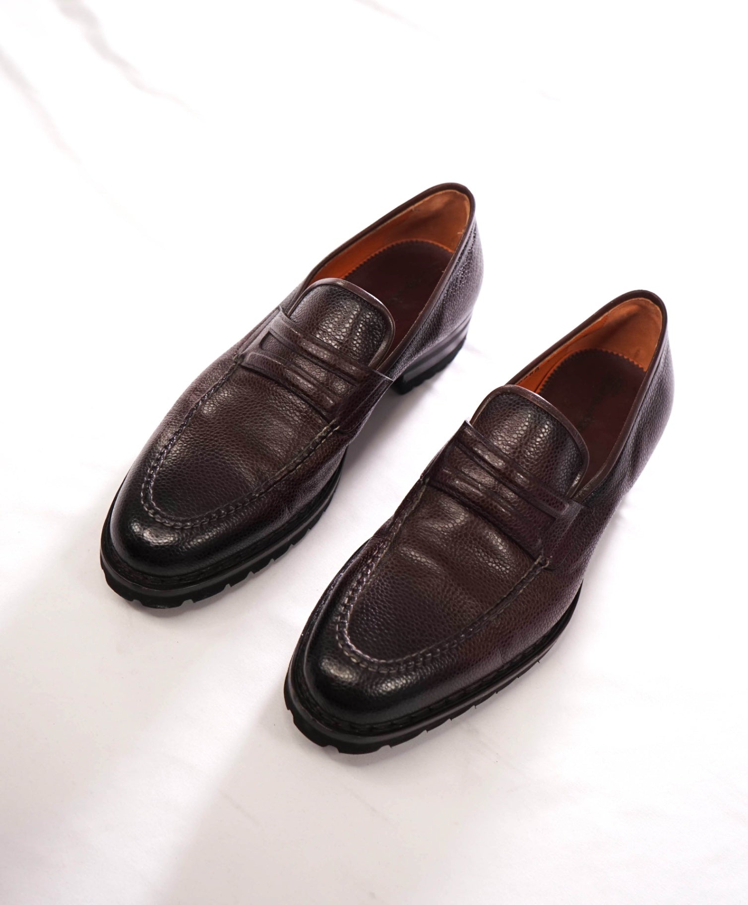 $1,350 SANTONI - GOODYEAR Norwegian Welt Loafers - US 10 (UK9)