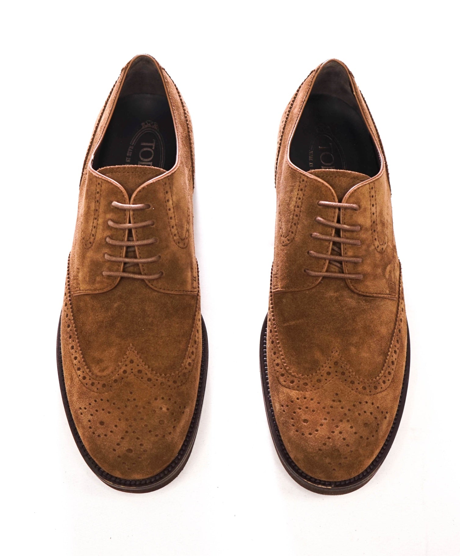 $875 TOD'S - Brown Suede Wingtip Derby - US 10.5 (9.5UK)
